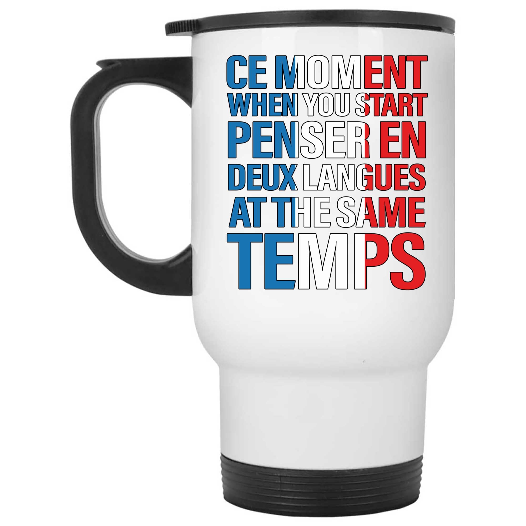 Skitongifts Coffee Mug Funny Ceramic Novelty Ce Moment When You Start Penser En Deux Langues At The Same Temps vKaKmb1