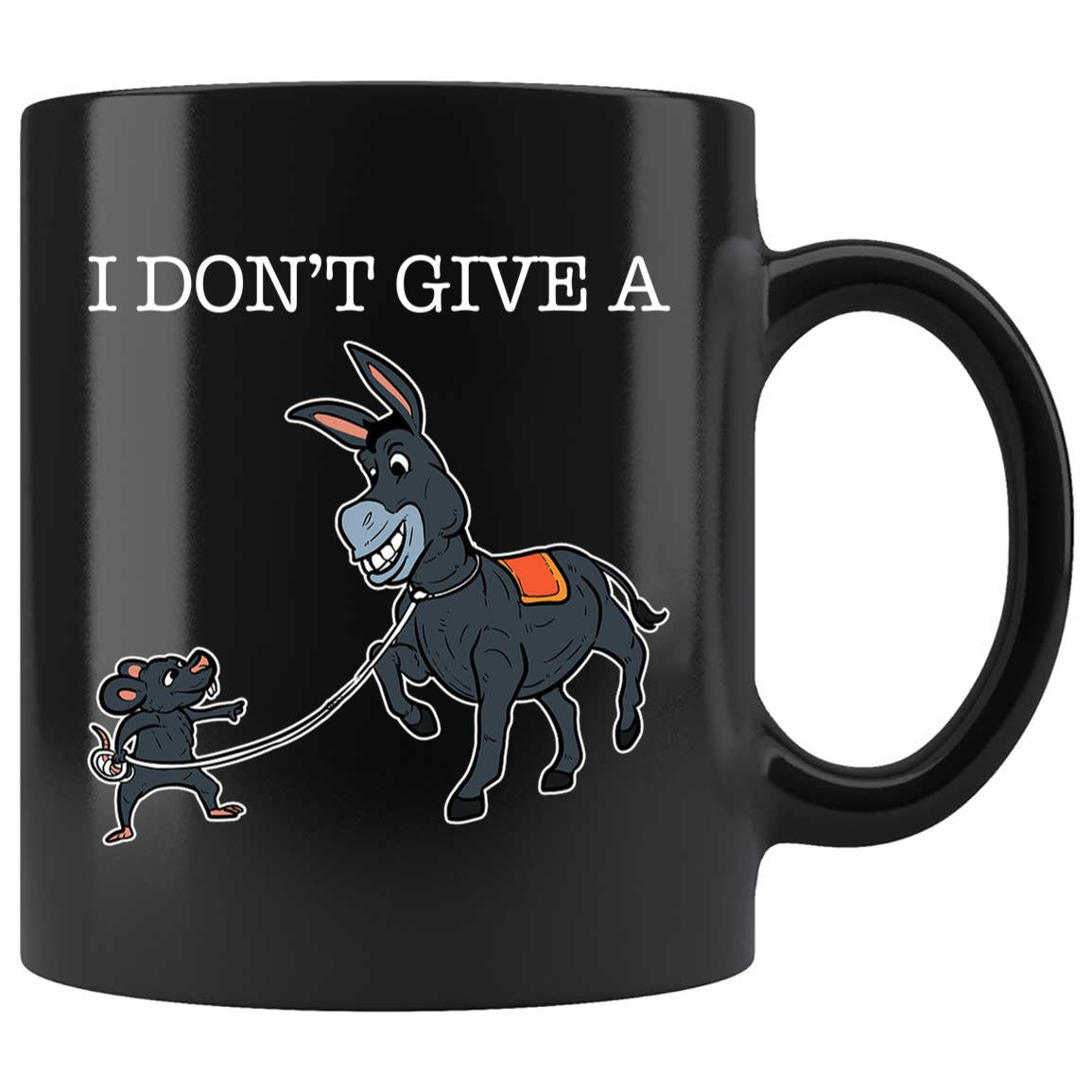 Skitongifts Coffee Mug Funny Ceramic Novelty I Don't Give A Rat's Ass Donkey Ikgve1P