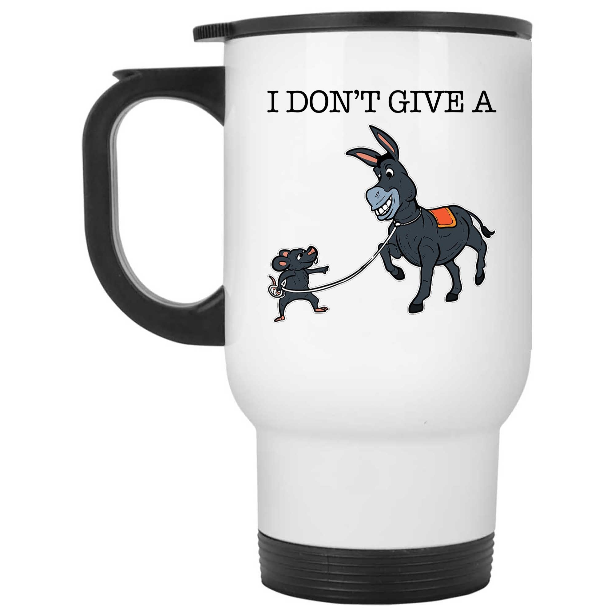 Skitongifts Coffee Mug Funny Ceramic Novelty I Don't Give A Rat's Ass Donkey Ikgve1P