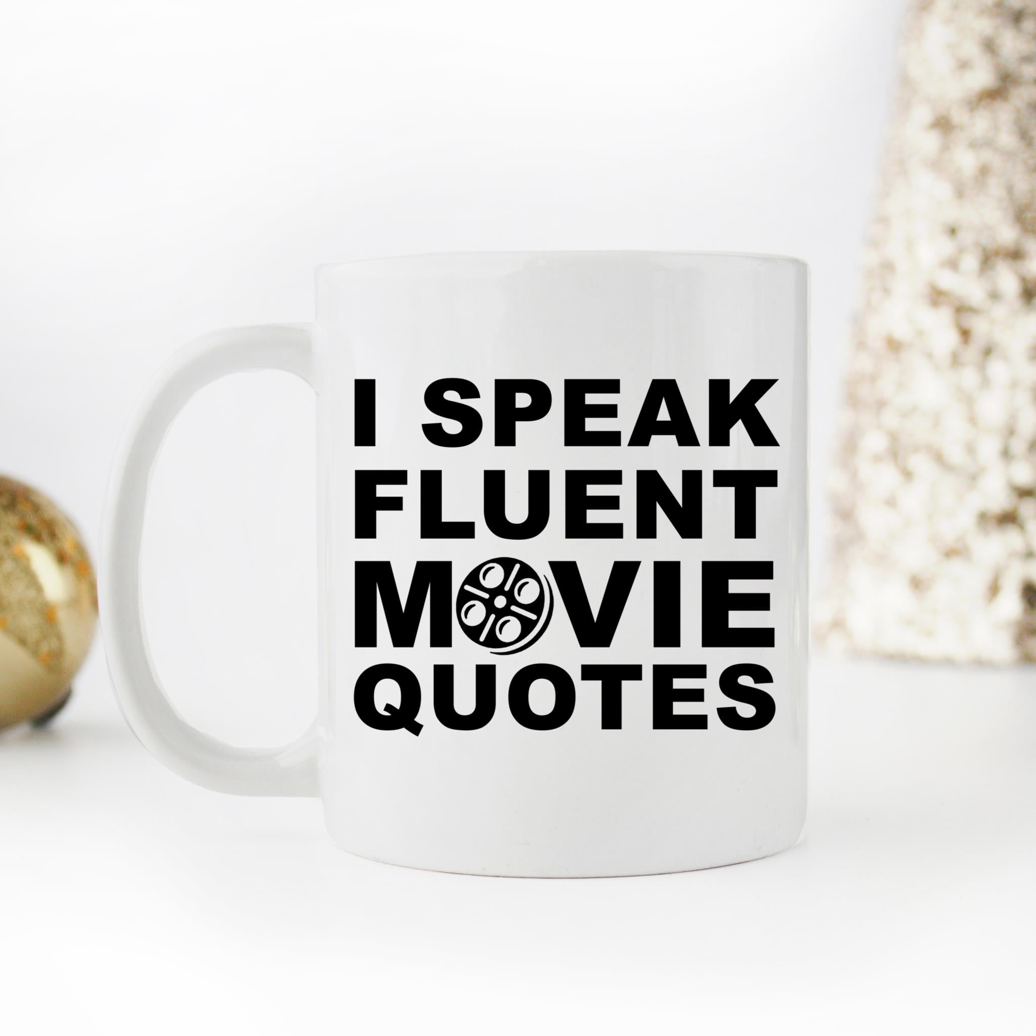 Skitongifts Coffee Mug Funny Ceramic Novelty I Speak Fluent Movie Quotes uukZnQy