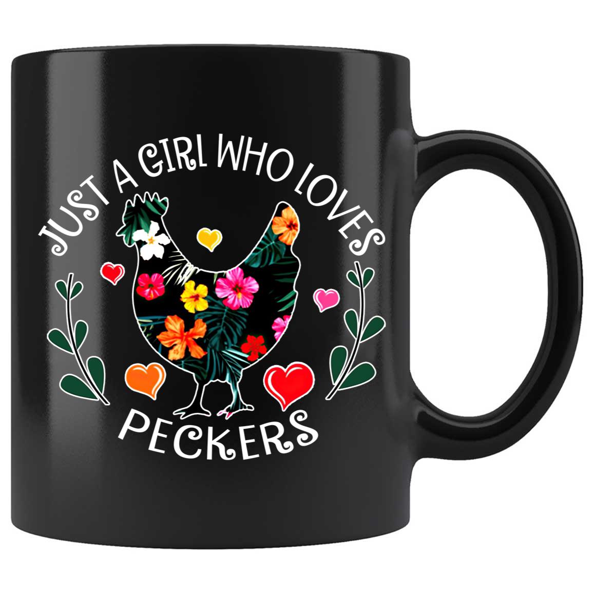 Skitongifts Coffee Mug Funny Ceramic Novelty Just A Girl Who Loves Peckers fAWnRa0