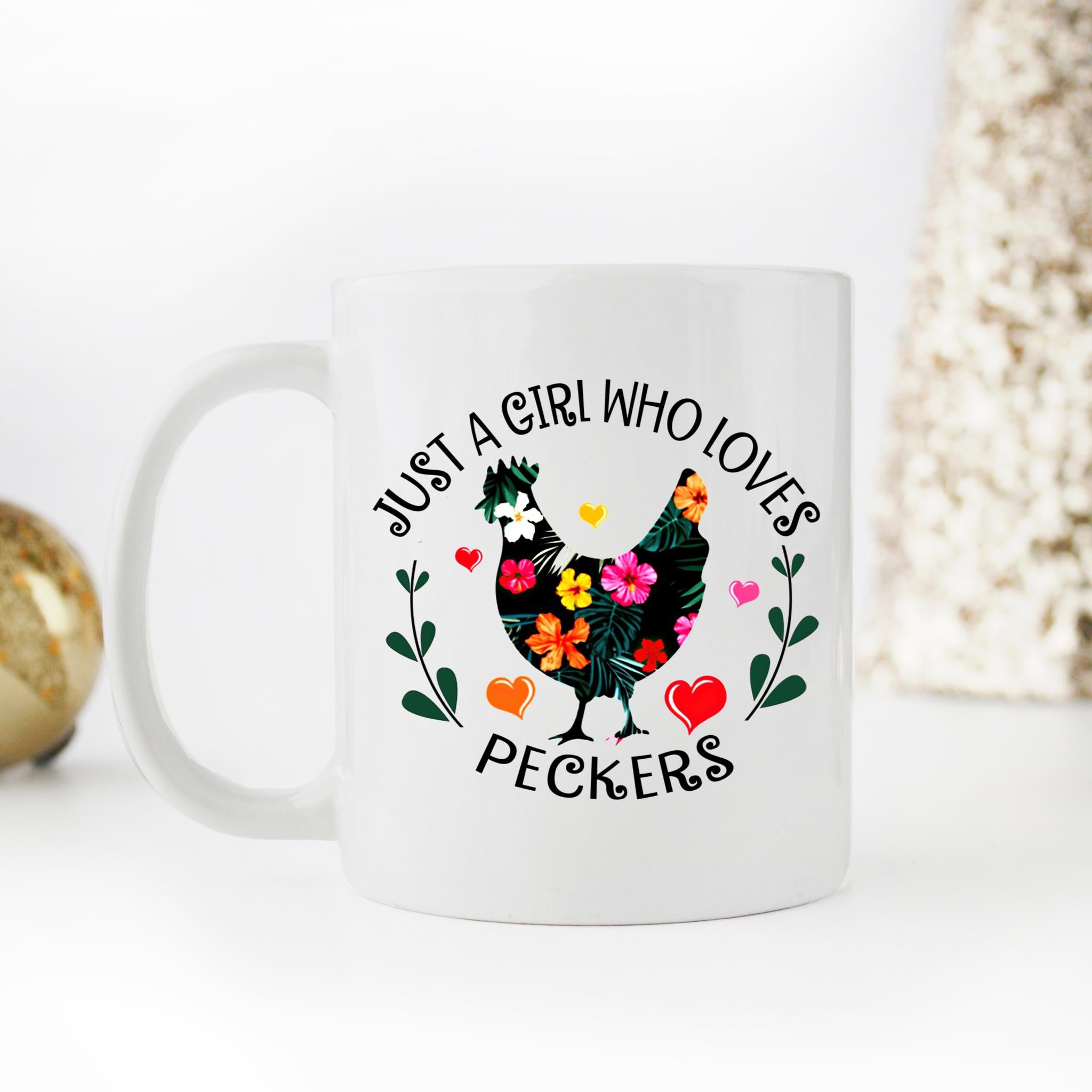 Skitongifts Coffee Mug Funny Ceramic Novelty Just A Girl Who Loves Peckers fAWnRa0