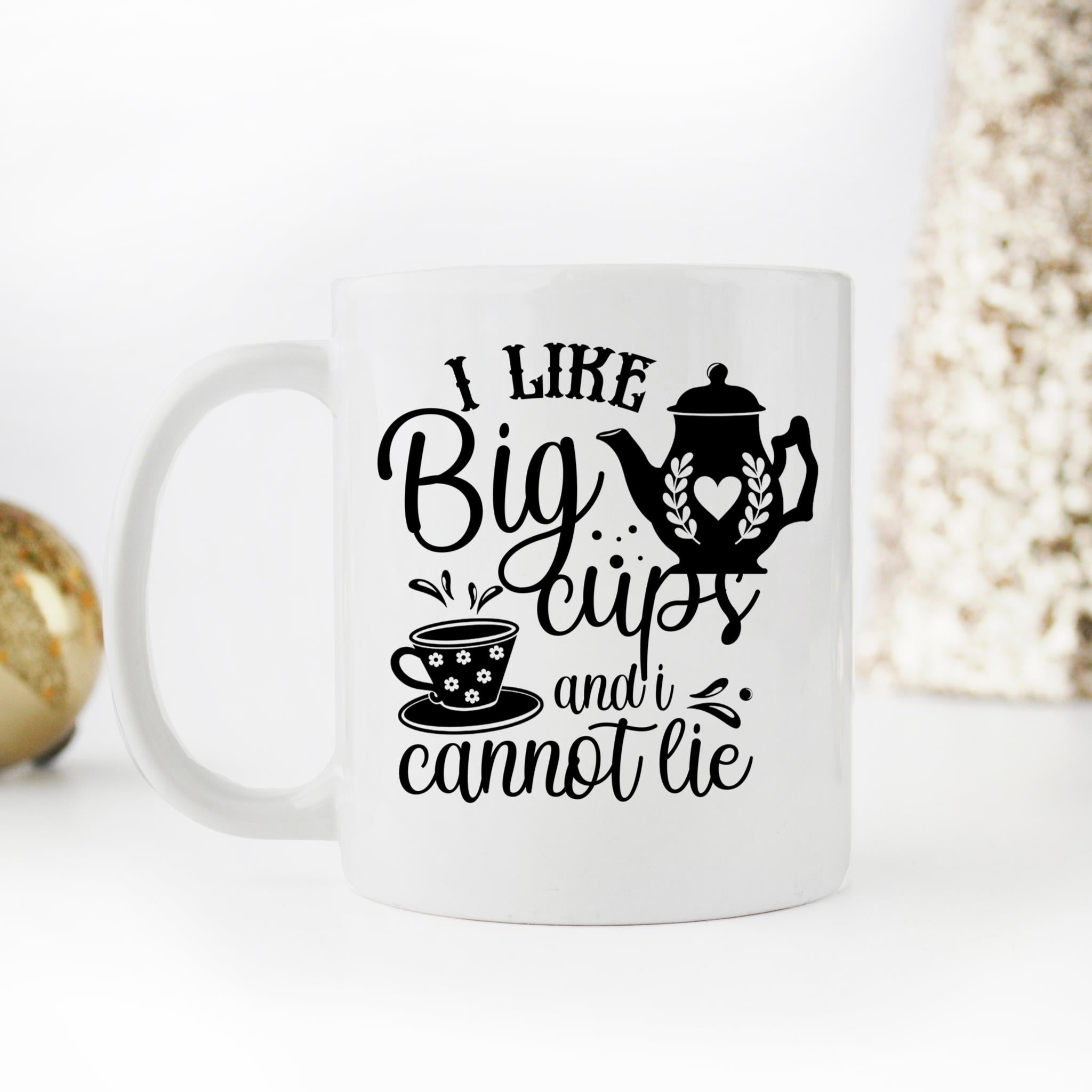 Skitongifts Coffee Mug Funny Ceramic Novelty I Like Big Cups And I Cannot Lie tgE2Zvs