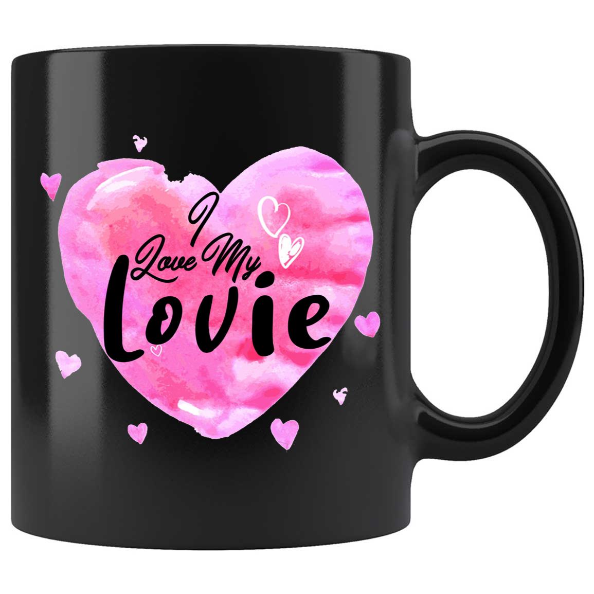 Skitongifts Coffee Mug Funny Ceramic Novelty I Love My Lovie Mothers Day max15Kl
