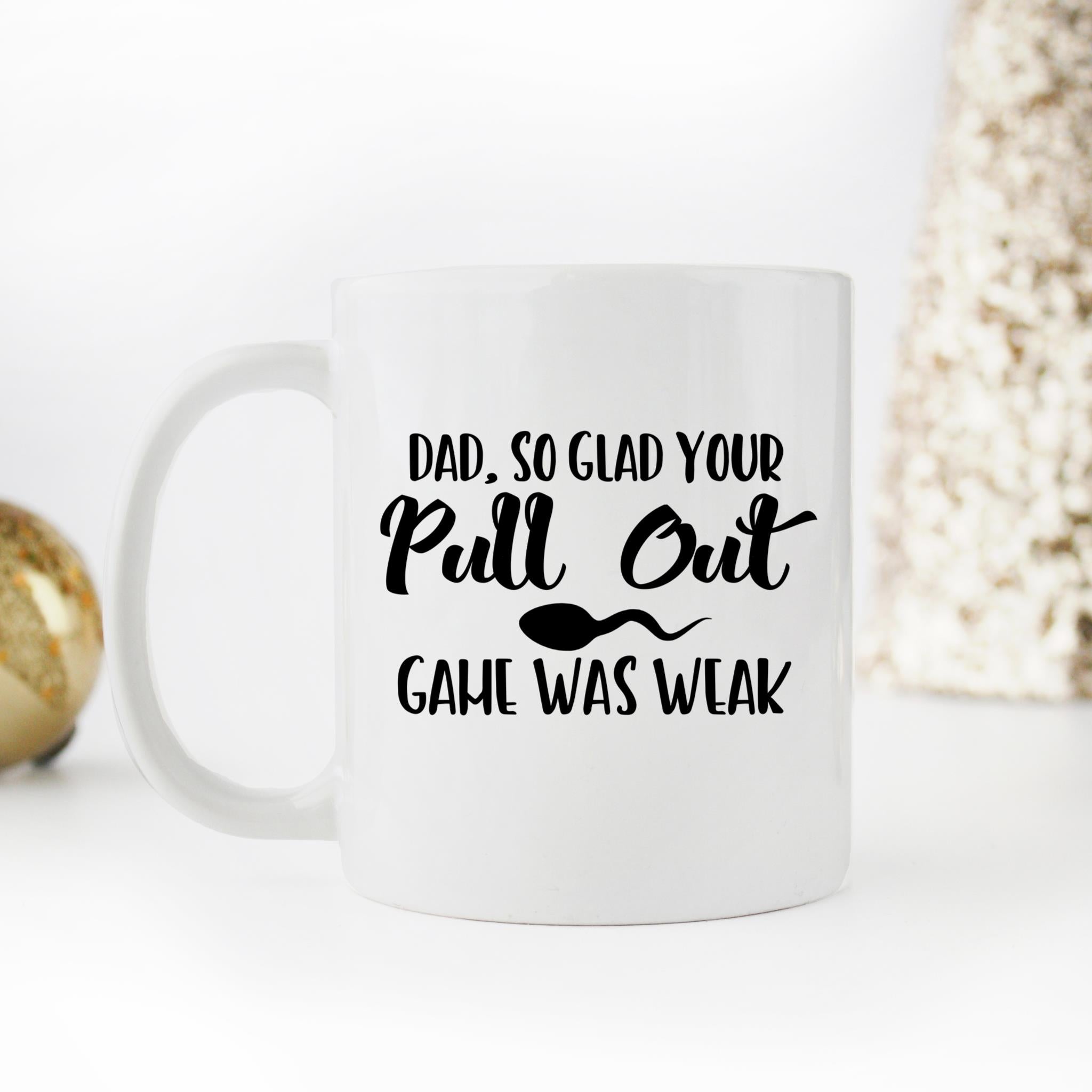 Skitongifts Coffee Mug Funny Ceramic Novelty Dad Pull Out Game Weak rircB4d