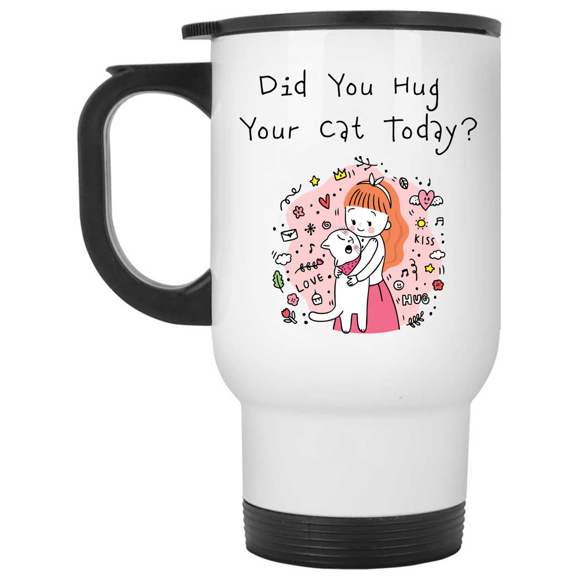 Skitongifts Coffee Mug Funny Ceramic Novelty Did You Hug Your Cat Today YTXGOkl