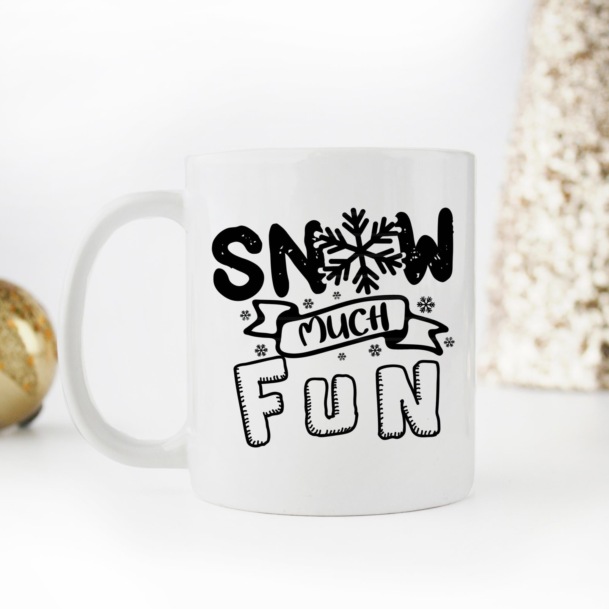 Skitongifts Coffee Mug Funny Ceramic Novelty Snow Much Fun OJpSXbj