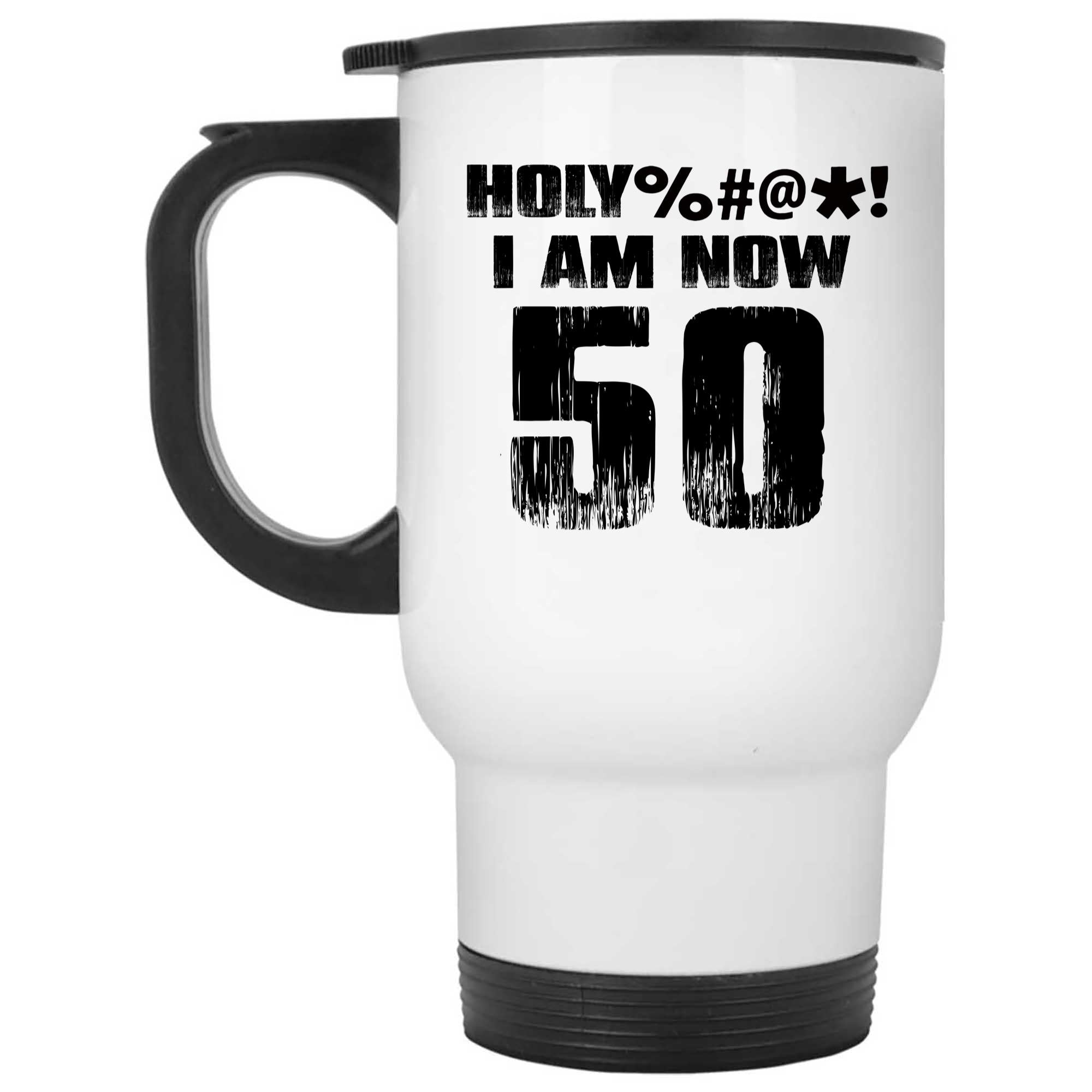 Skitongifts Coffee Mug Funny Ceramic Novelty 50th Birthday-Holy I'm Now 50 KXiE16x