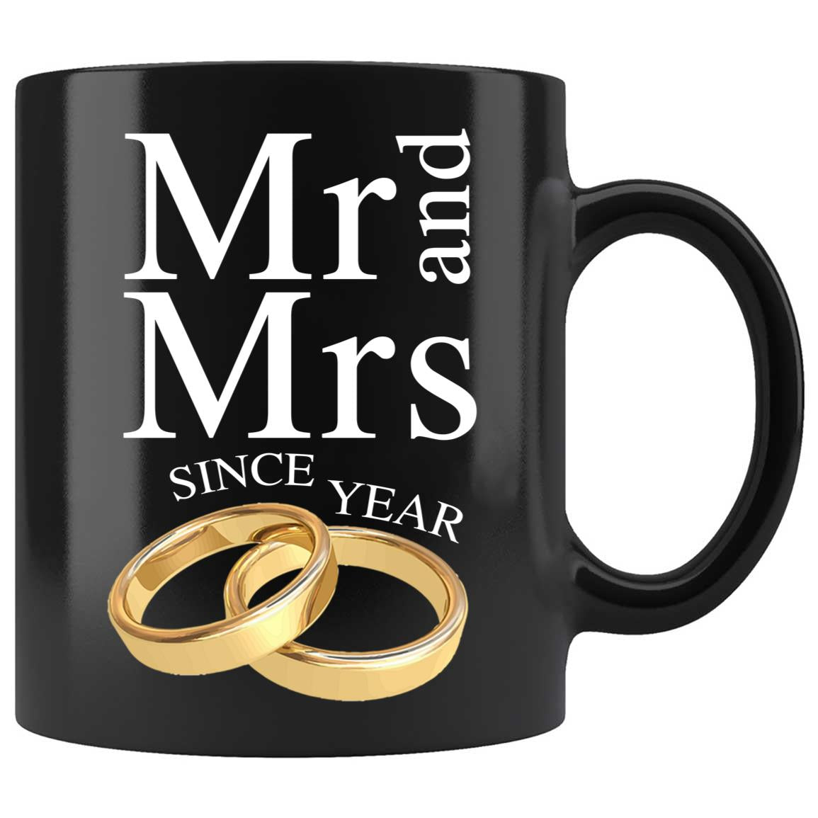 Skitongifts Coffee Mug Funny Ceramic Novelty Anniversary Mr _ Mrs Since Custom YearcSy83eW