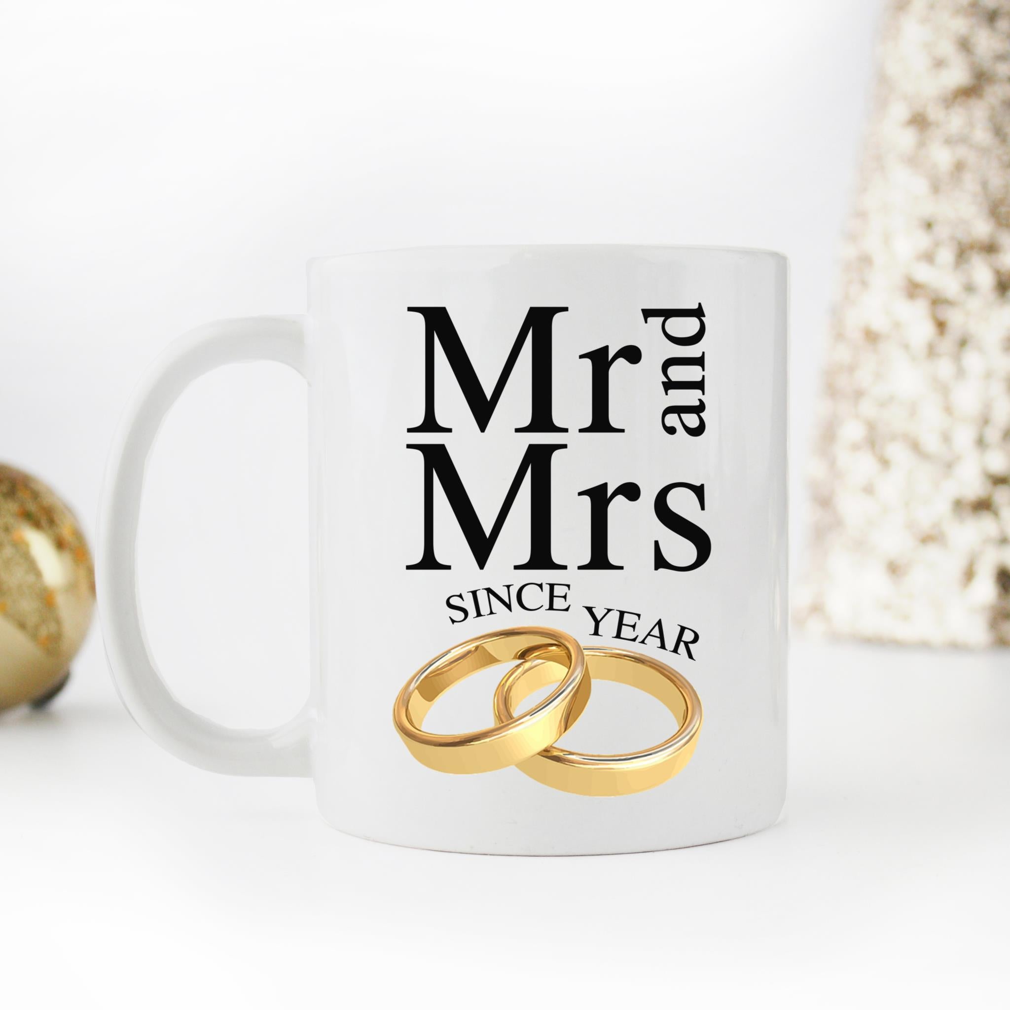 Skitongifts Coffee Mug Funny Ceramic Novelty Anniversary Mr _ Mrs Since Custom YearcSy83eW