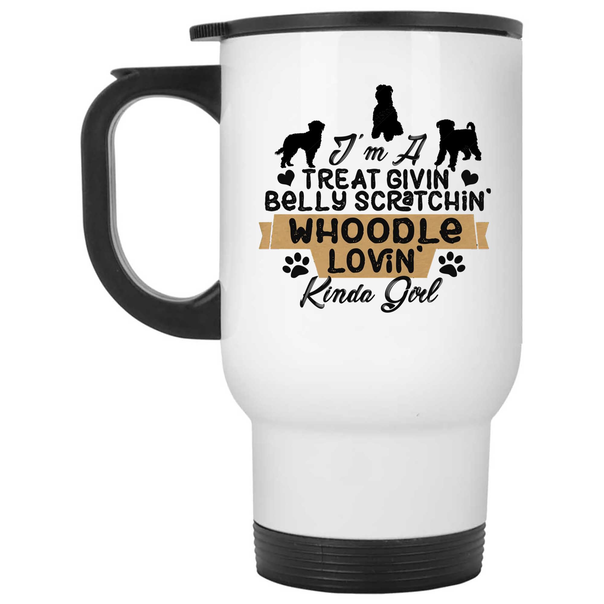 Skitongifts Coffee Mug Funny Ceramic Novelty I'm A Treat Givin Belly Scratchin Whoodle Lovin Kinda Girl 4VHj8A8