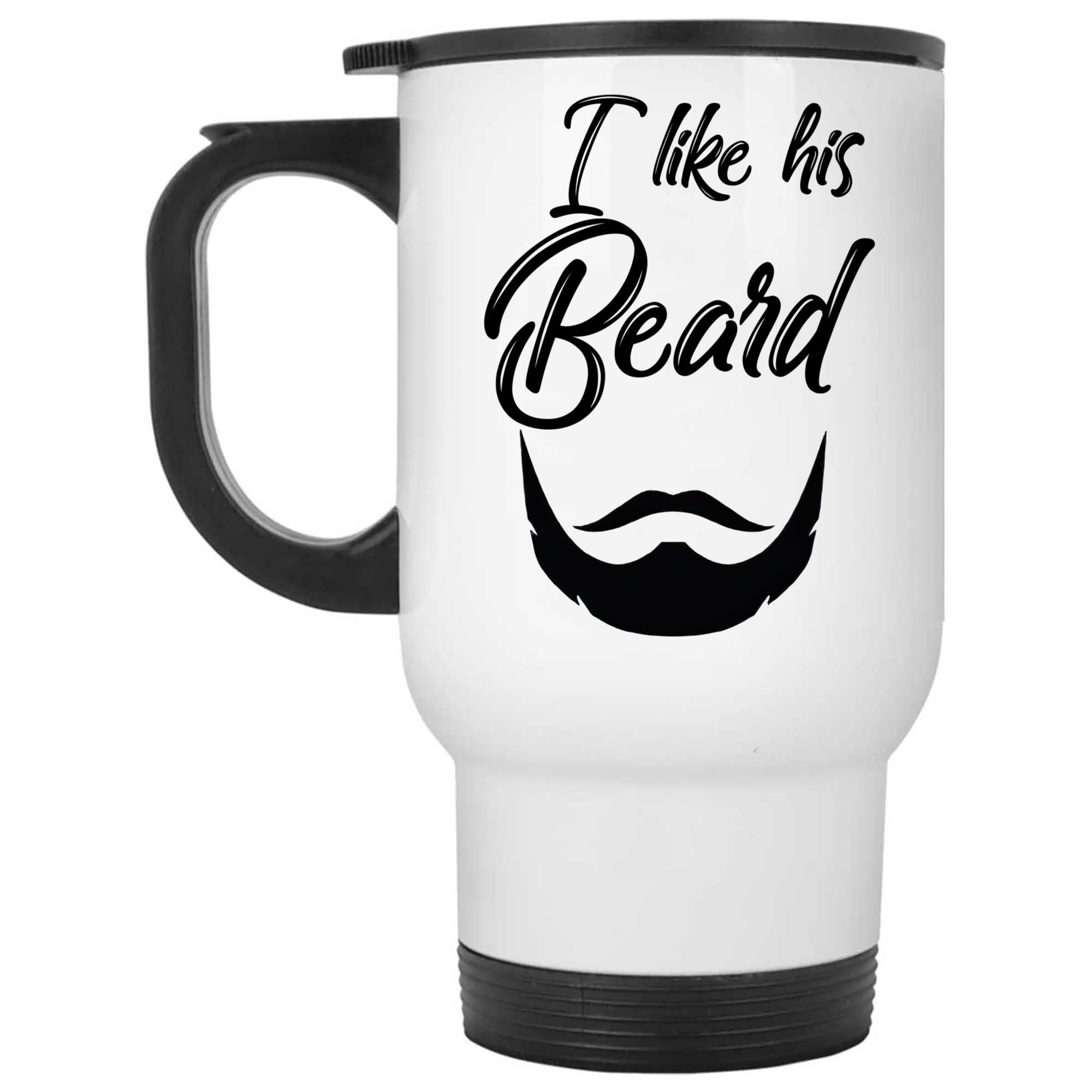 Skitongifts Coffee Mug Funny Ceramic Novelty I Like His Beard, I Like Her Butt-A VFaQlZs