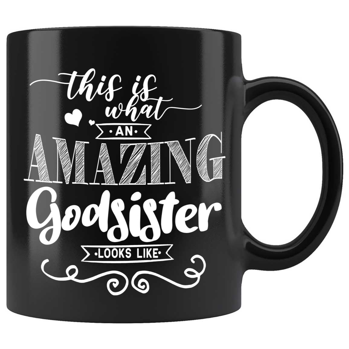 Skitongifts Coffee Mug Funny Ceramic Novelty This Is What An Amazing Godsister Looks Like U78joaq