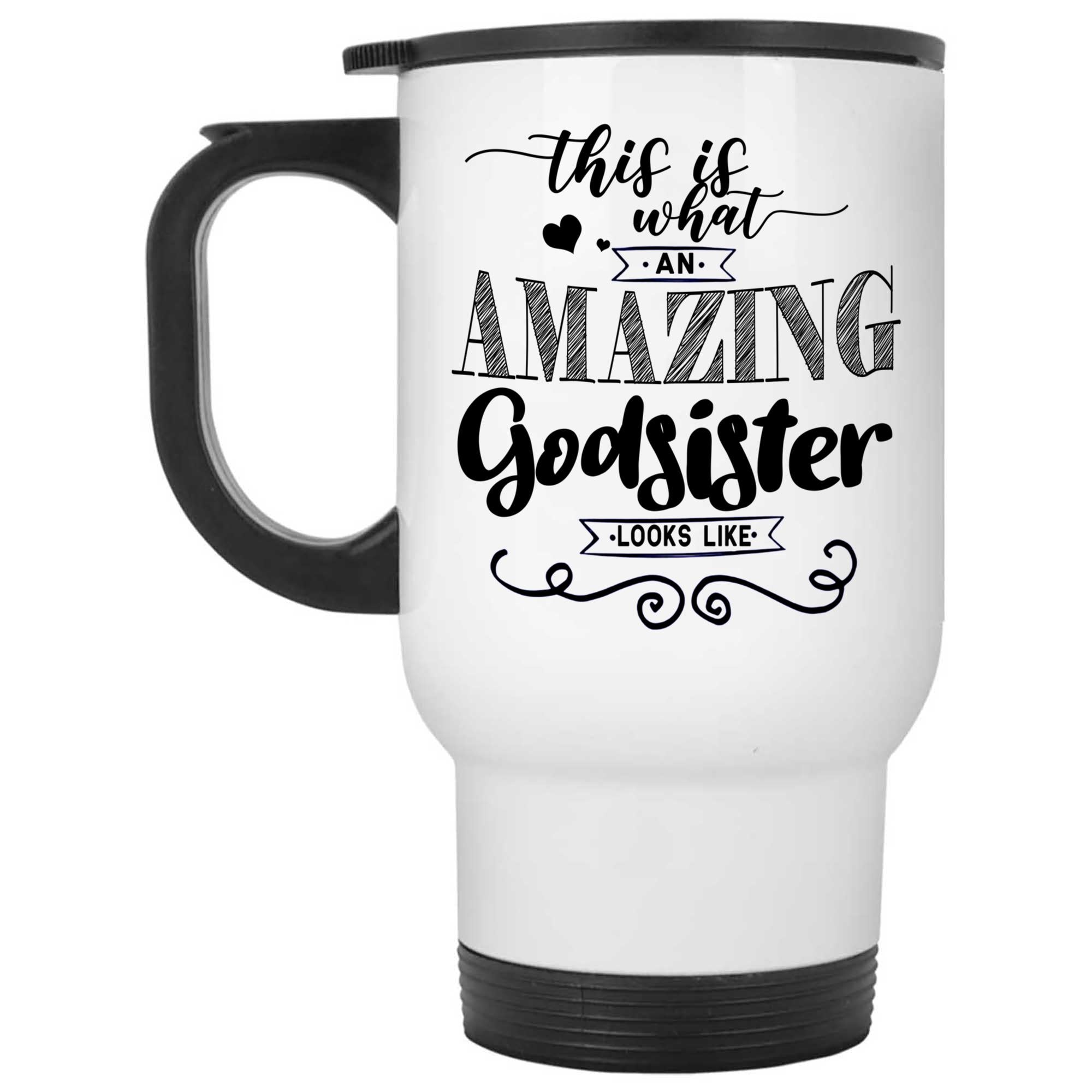 Skitongifts Coffee Mug Funny Ceramic Novelty This Is What An Amazing Godsister Looks Like U78joaq