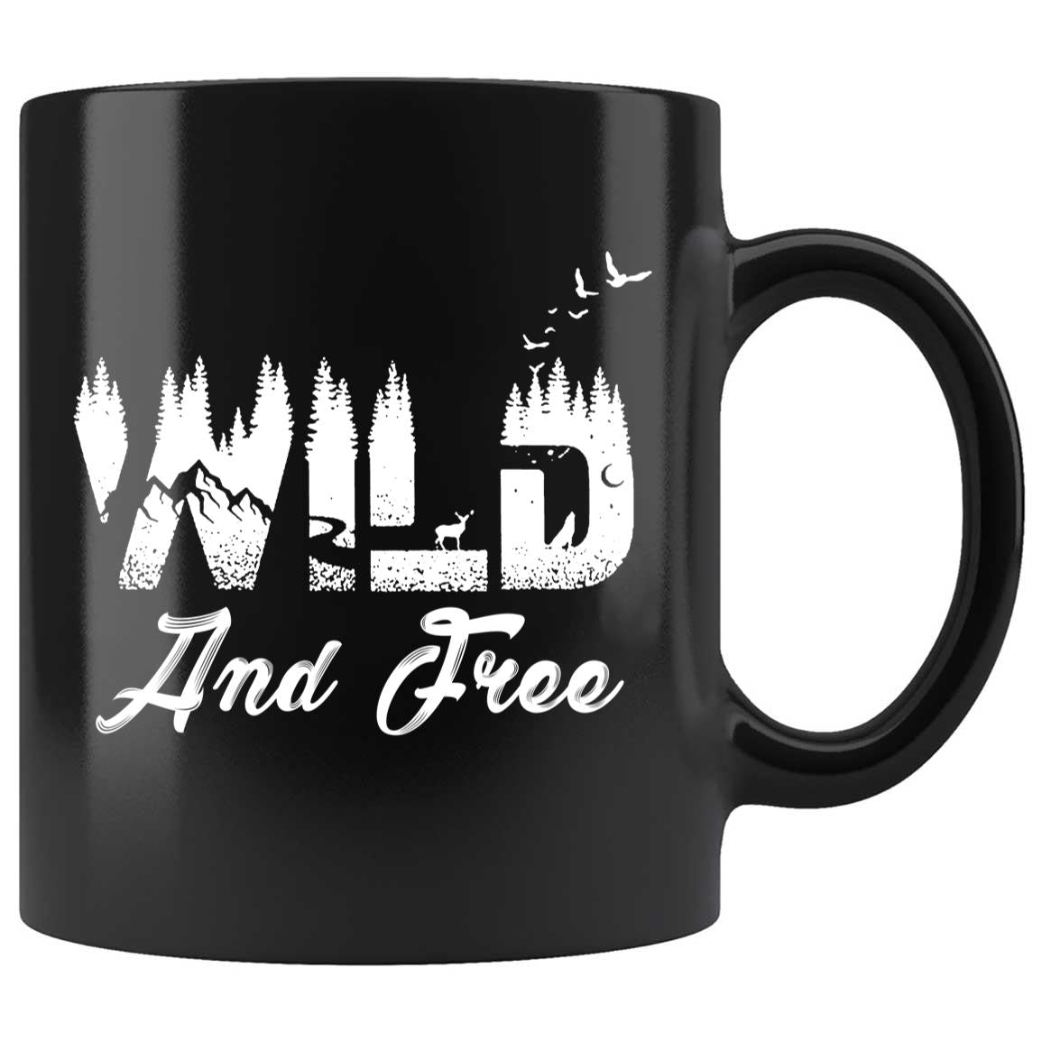 Skitongifts Coffee Mug Funny Ceramic Novelty Camping Wild Free gYED56H