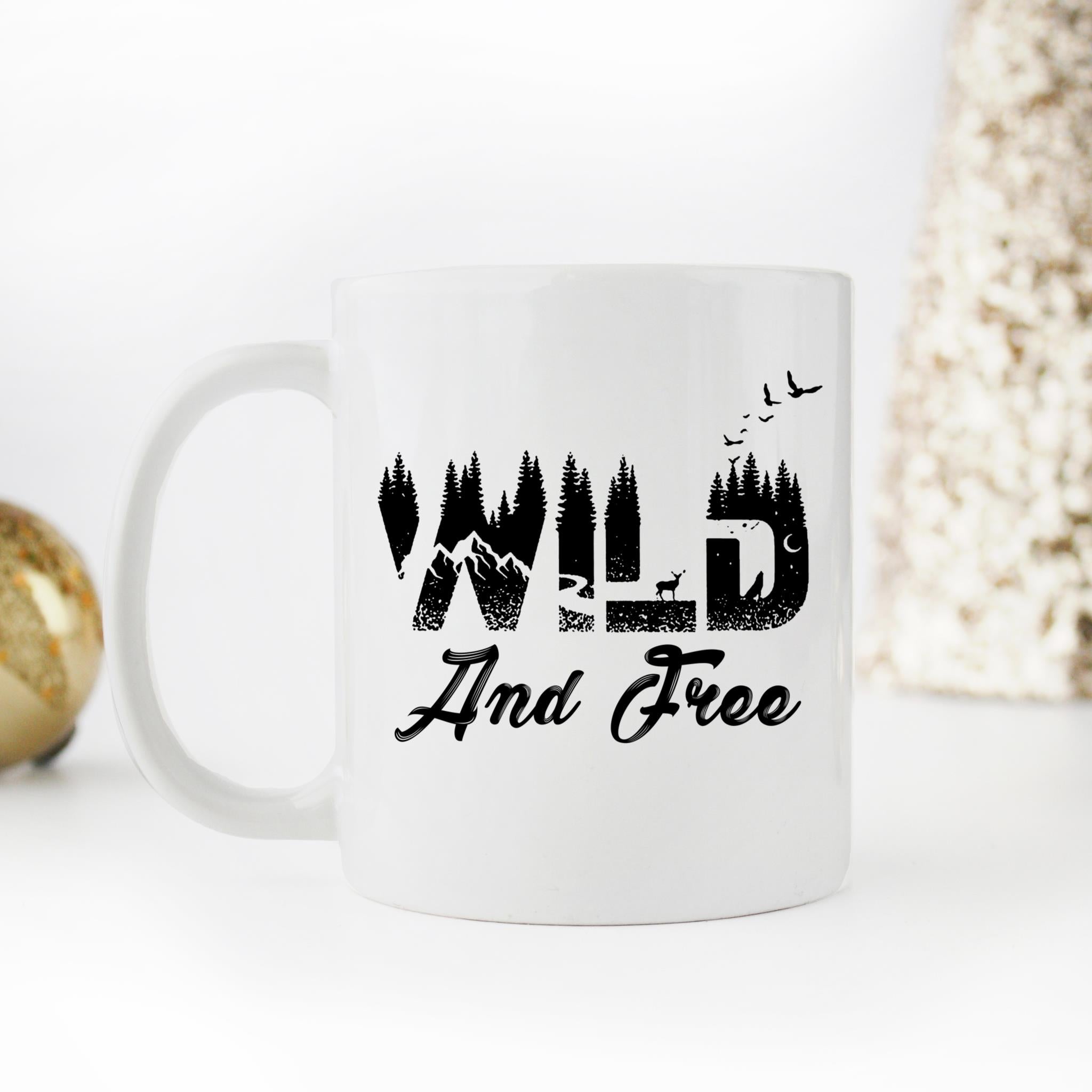 Skitongifts Coffee Mug Funny Ceramic Novelty Camping Wild Free gYED56H