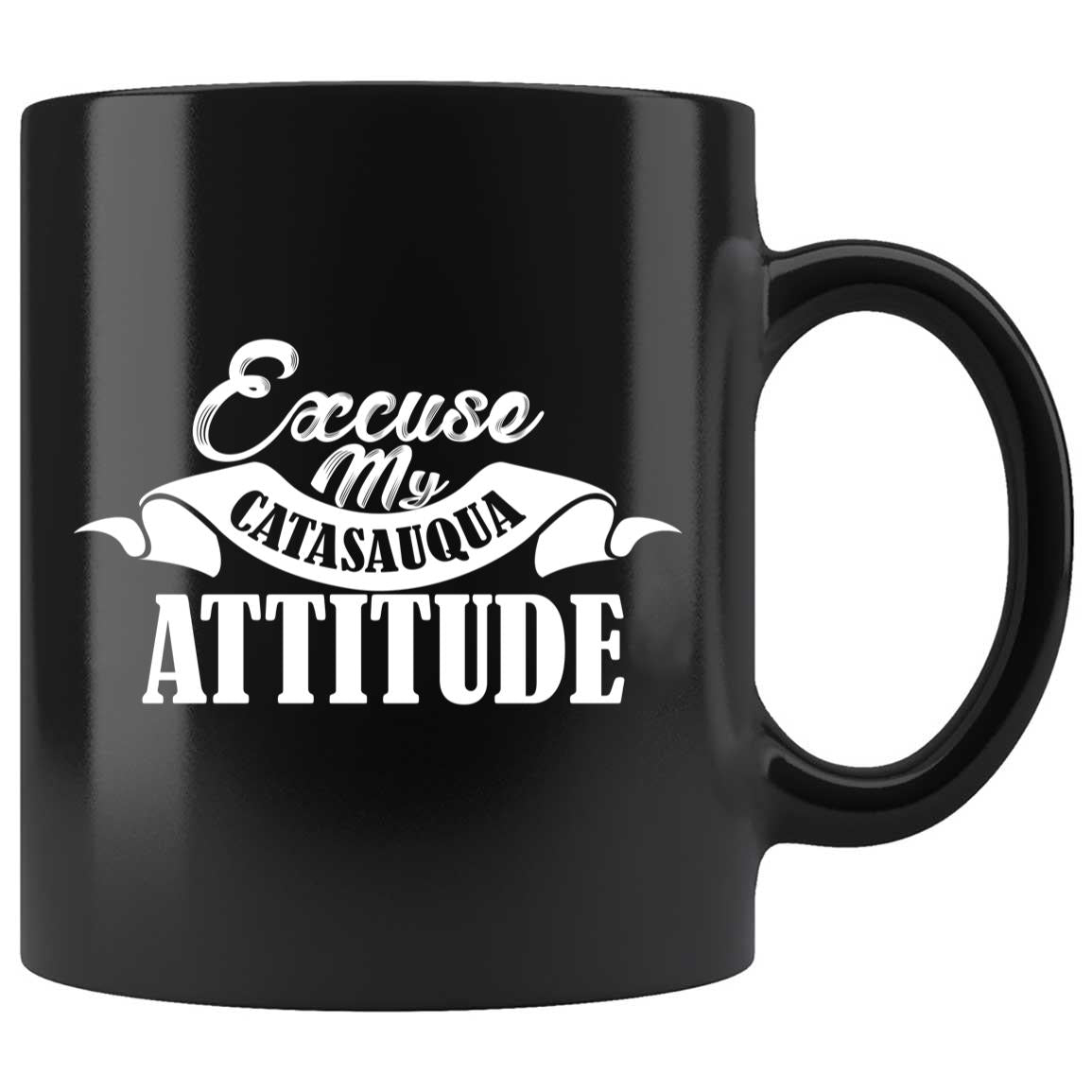 Skitongifts Coffee Mug Funny Ceramic Novelty Excuse My Catasauqua City Attitude. OzU0e5L