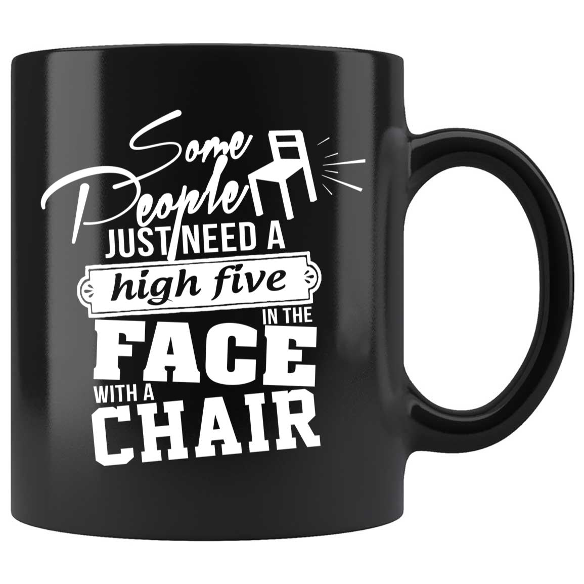Skitongifts Coffee Mug Funny Ceramic Novelty Some People Just Need A High-Five IGgPO5s