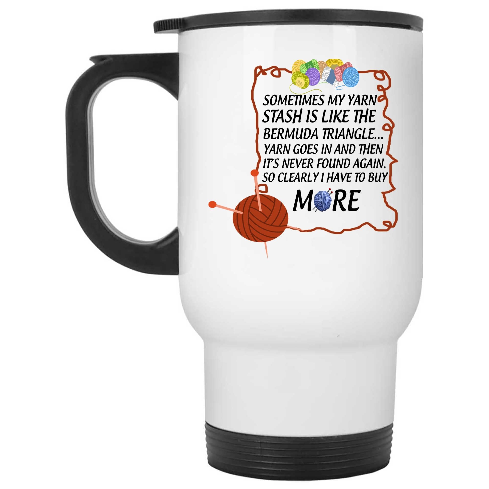 Skitongifts Coffee Mug Funny Ceramic Novelty I Love Knitting zTZXT7P