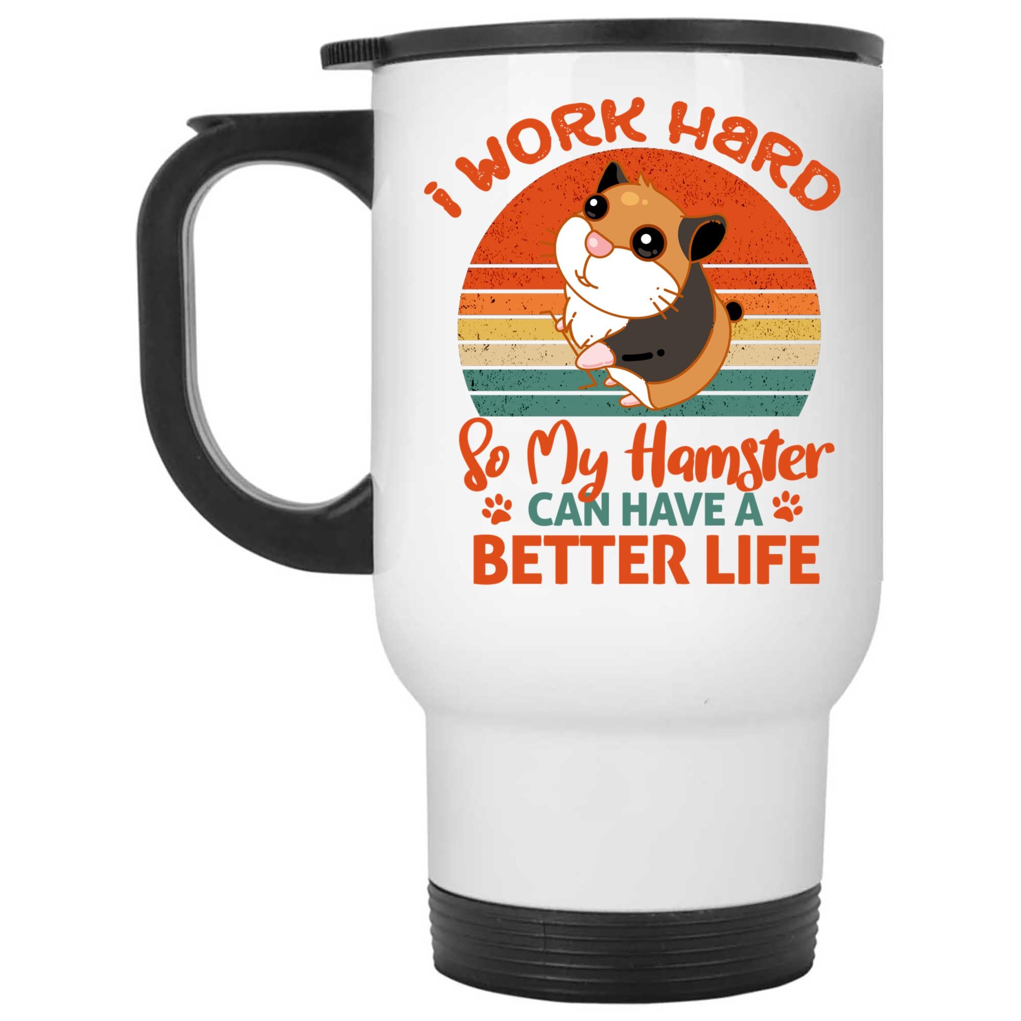 Skitongifts Coffee Mug Funny Ceramic Novelty I Work Hard So My Hamster Can Have A Better Life FV9QBKi