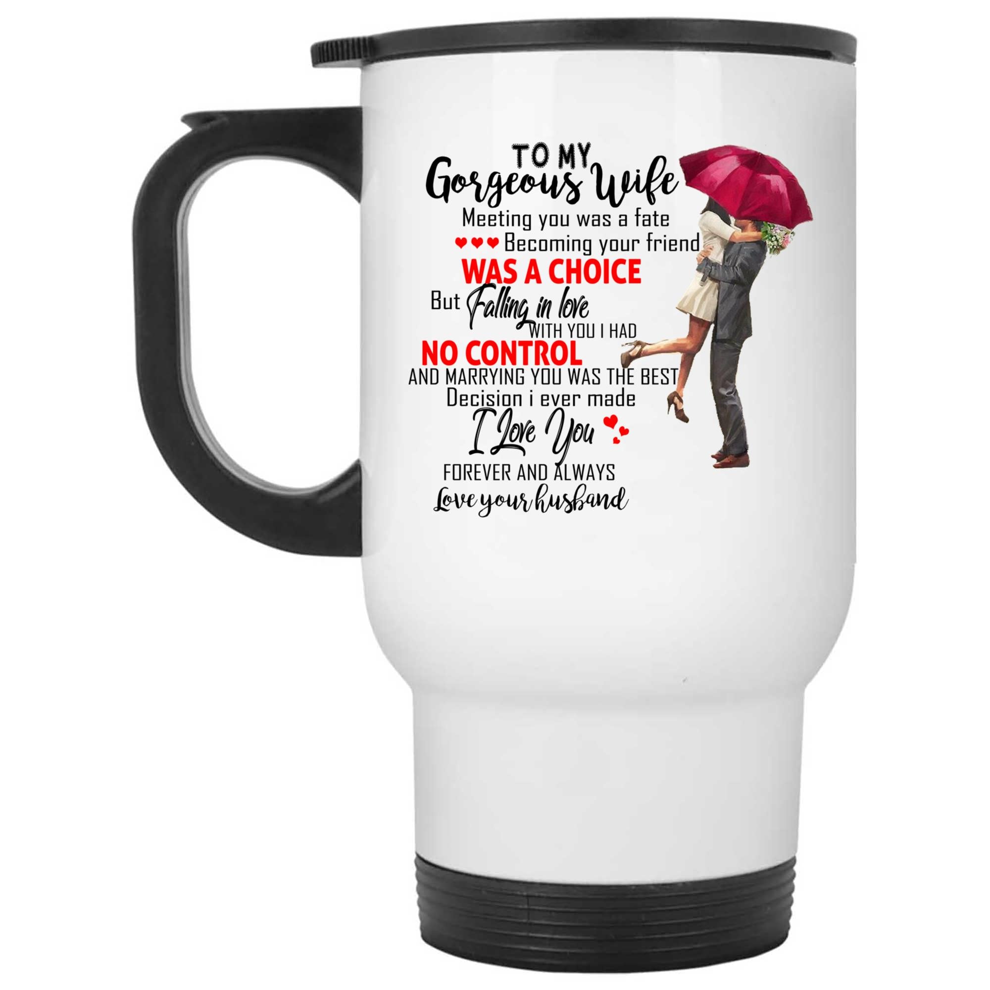 Skitongifts Coffee Mug Funny Ceramic Novelty To My Gorgeous Wife Meeting You Was Fate bcE7WmR
