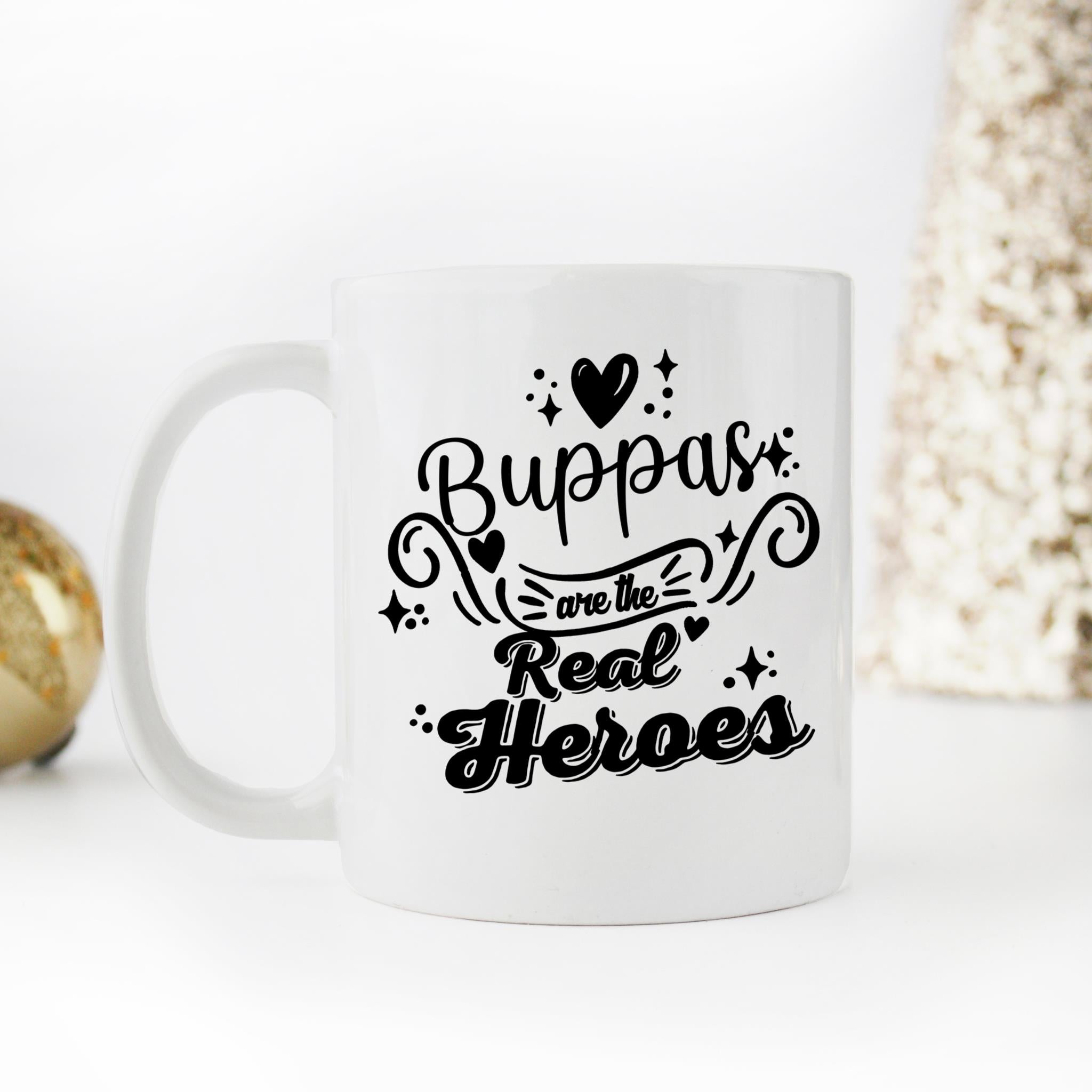 Skitongifts Coffee Mug Funny Ceramic Novelty Buppas Are The Real Heroes Cute l25FyJh