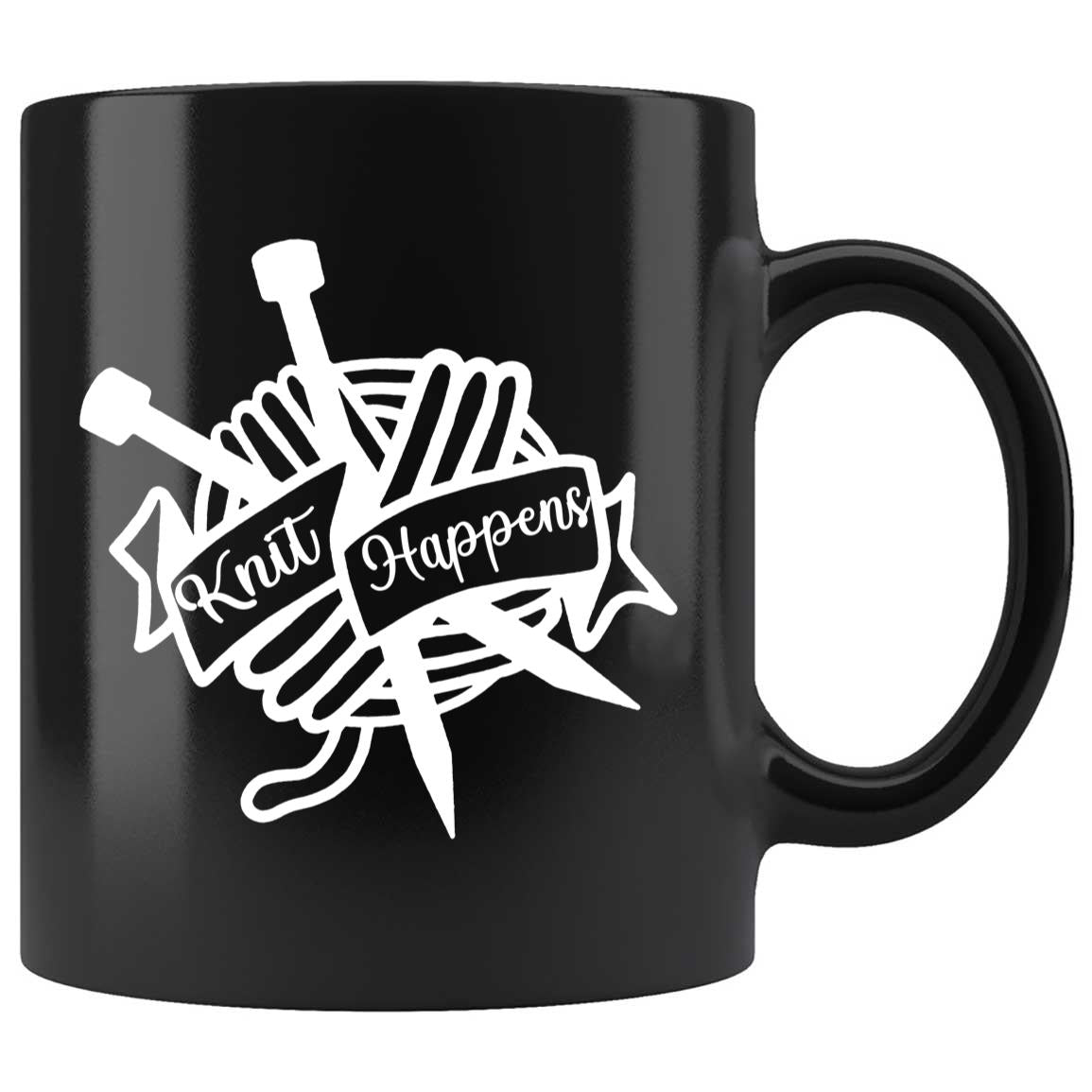 Skitongifts Coffee Mug Funny Ceramic Novelty Knit Happens CO4xnKb
