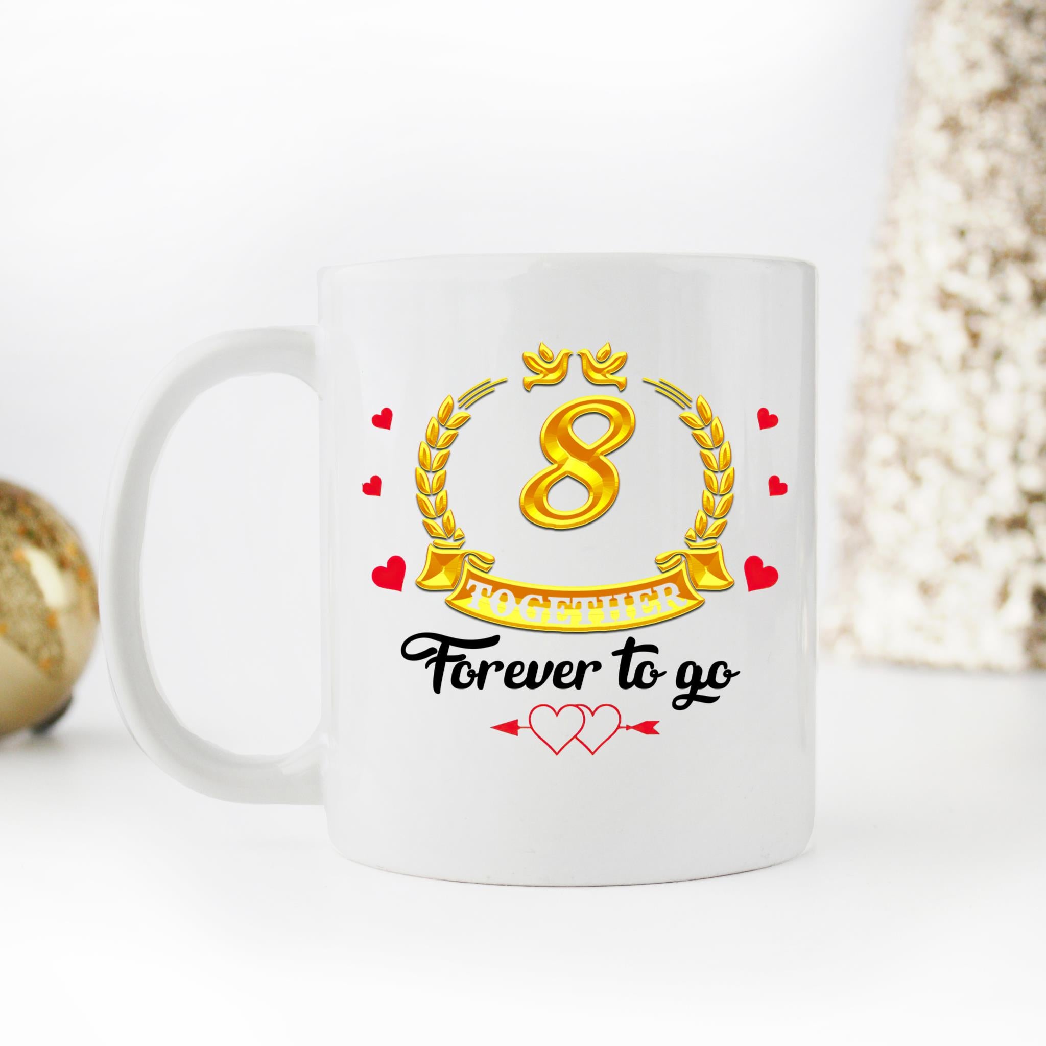 Skitongifts Coffee Mug Funny Ceramic Novelty 8th Wedding Anniversary RaKfCyt