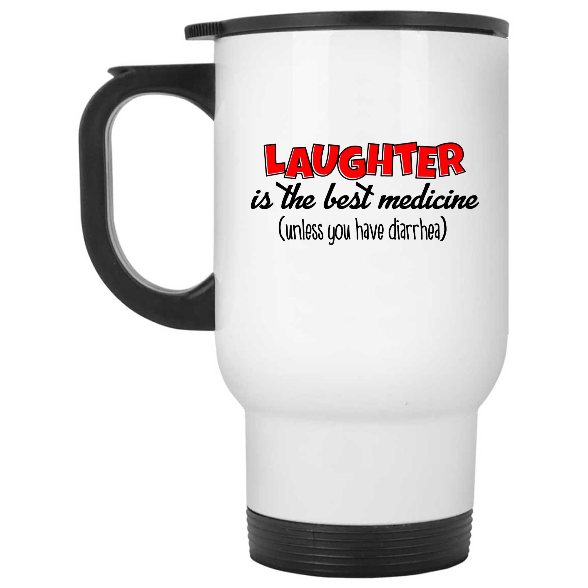 Skitongifts Coffee Mug Funny Ceramic Novelty Laughter Is The Best Medicine Unless You Have Diarrhea IQzVmO5