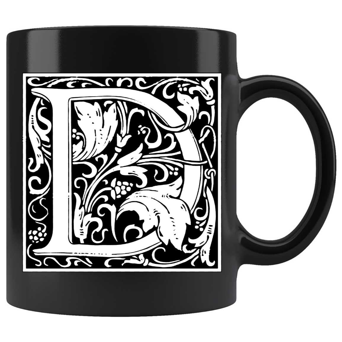 Skitongifts Coffee Mug Funny Ceramic Novelty Letter D Personal Monogrammed XjA8C2R