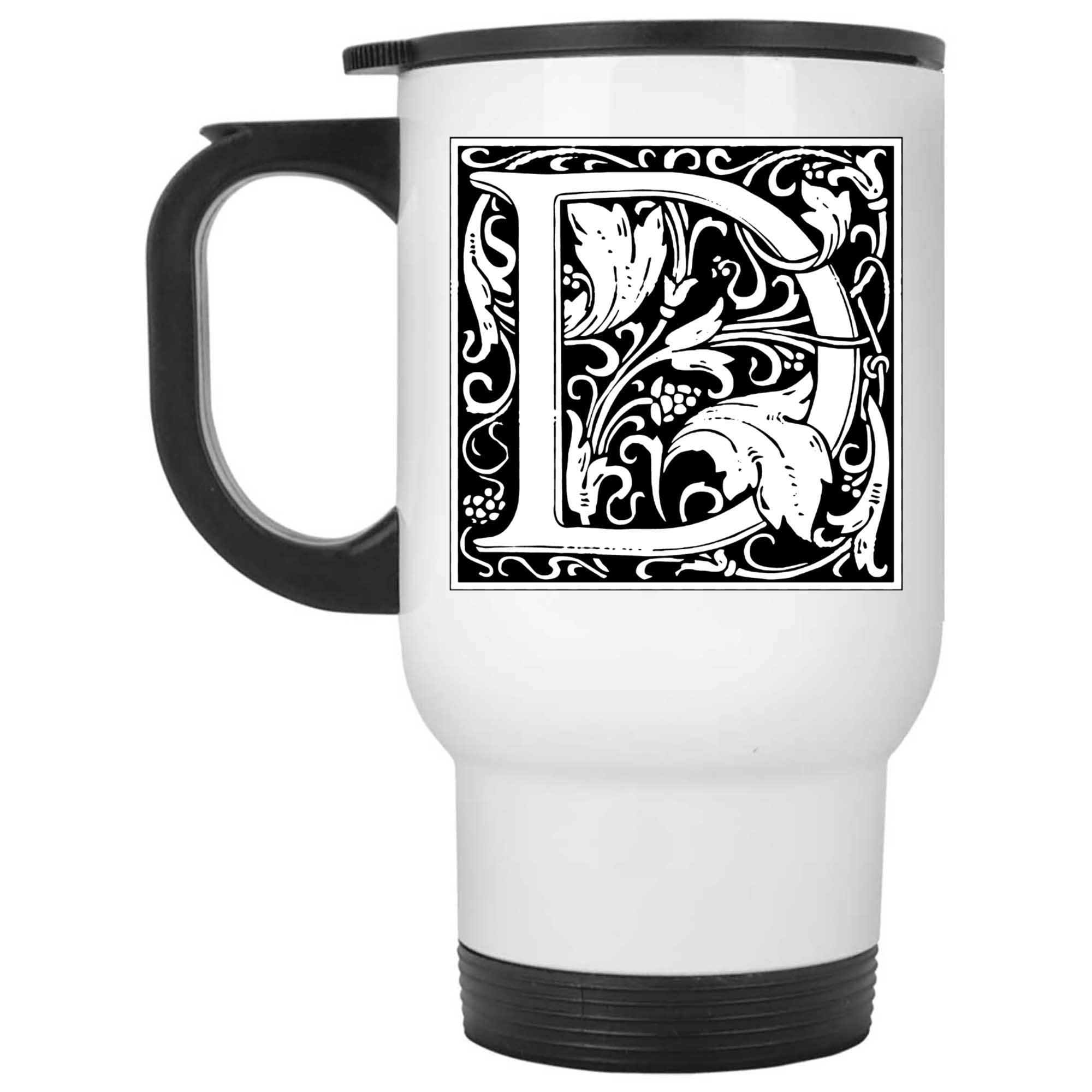 Skitongifts Coffee Mug Funny Ceramic Novelty Letter D Personal Monogrammed XjA8C2R