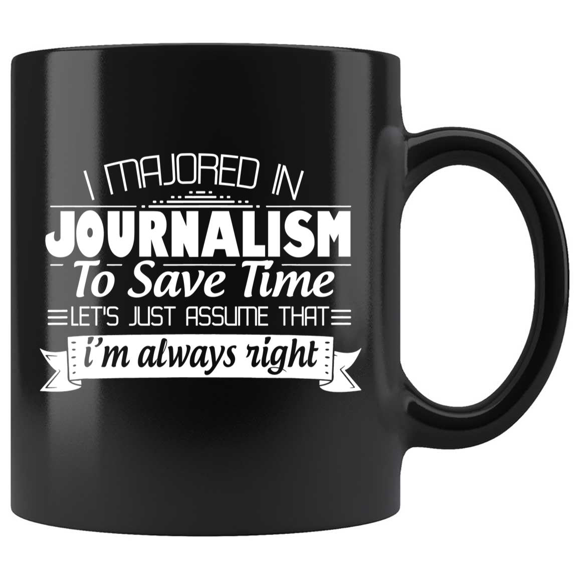 Skitongifts Coffee Mug Funny Ceramic Novelty I Majored In Journalism lbtrQ5q