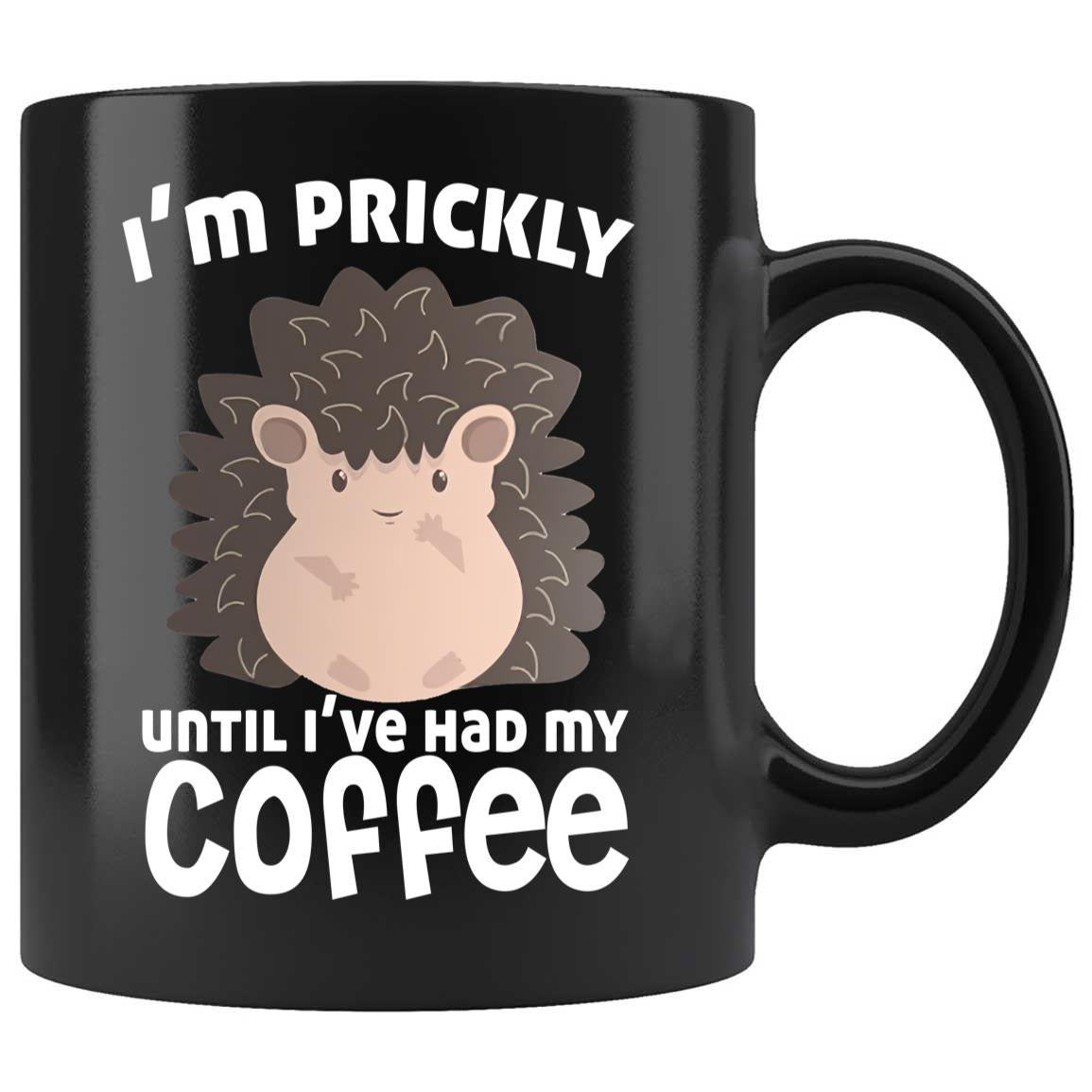 Skitongifts Coffee Mug Funny Ceramic Novelty I'm Prickly Until I've Had My Coffee RpDk6iF
