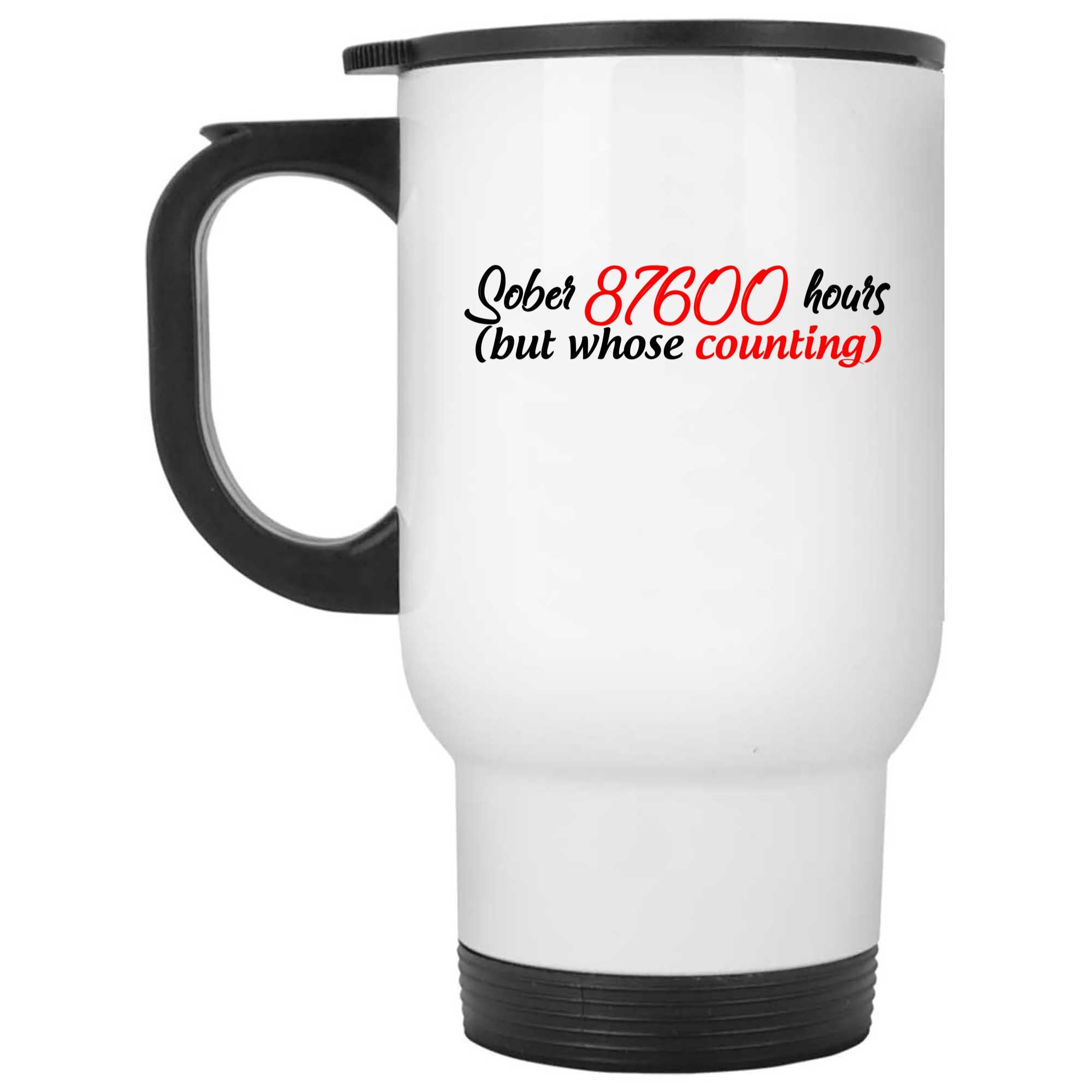 Skitongifts Coffee Mug Funny Ceramic Novelty Sober 10 Years (87600 Hours) qnfYbEh