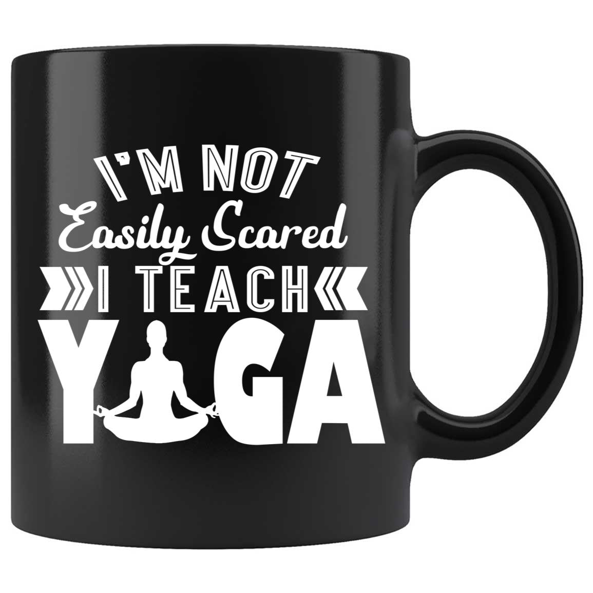 Skitongifts Coffee Mug Funny Ceramic Novelty Yoga Teacher Not Scared tbZP4az
