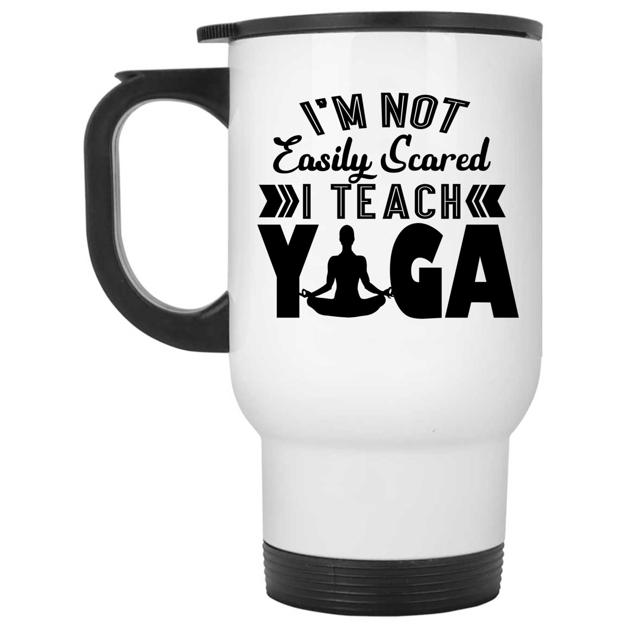 Skitongifts Coffee Mug Funny Ceramic Novelty Yoga Teacher Not Scared tbZP4az
