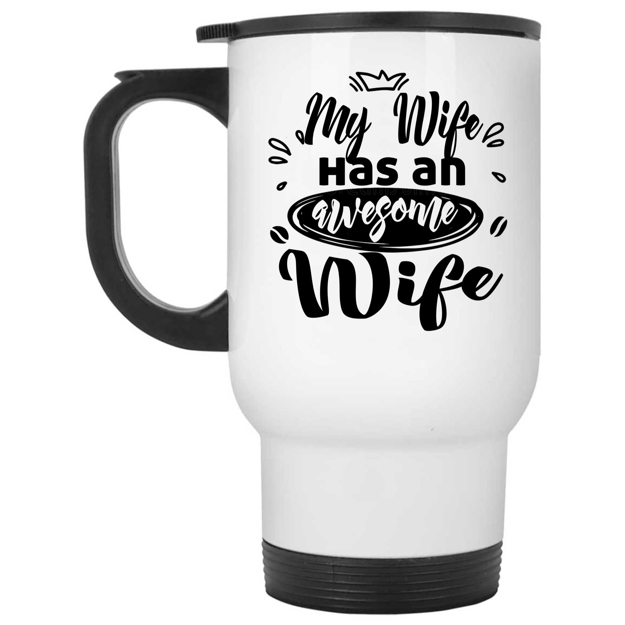 Skitongifts Coffee Mug Funny Ceramic Novelty My Wife Has An Awesome Wife Y9GUBtS
