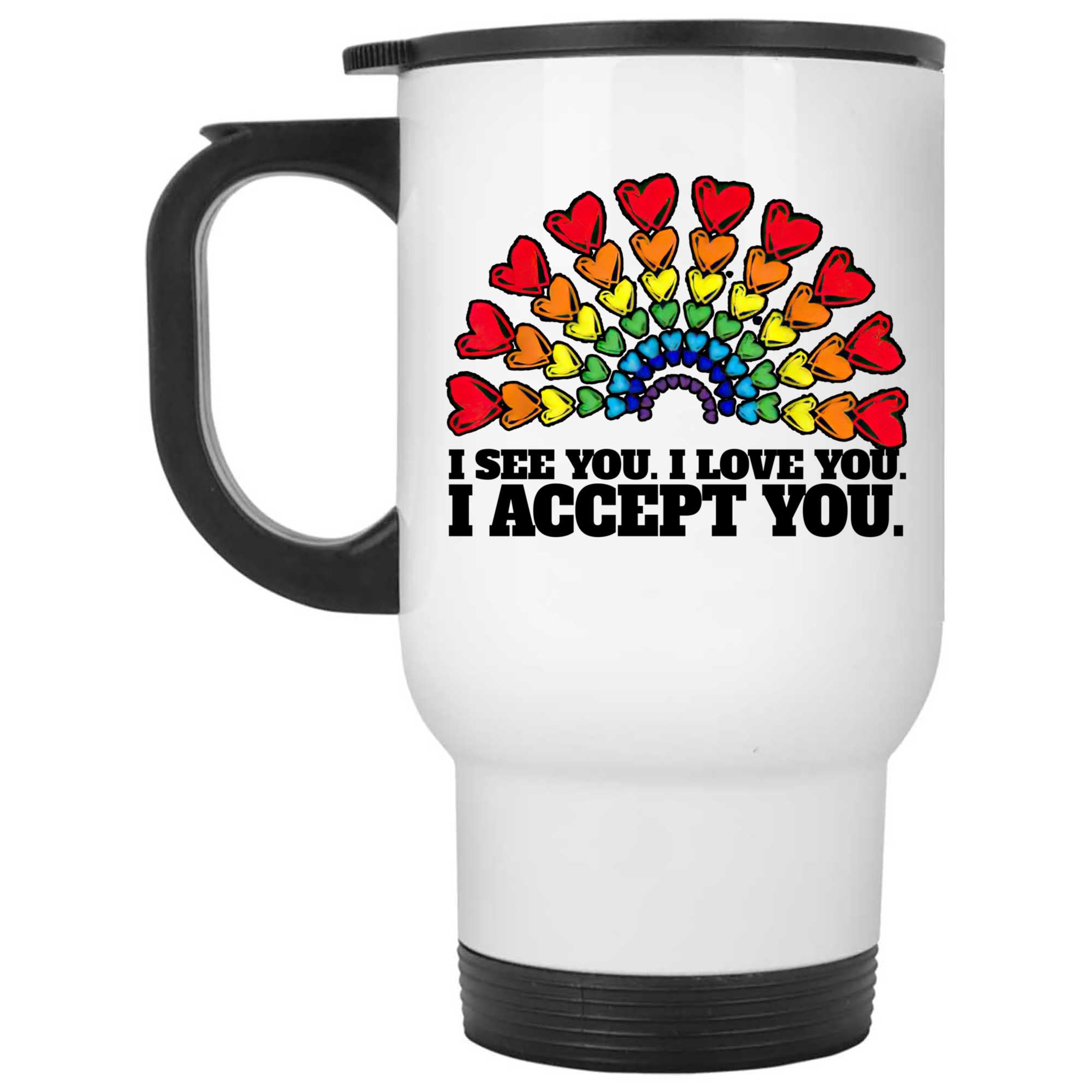 Skitongifts Coffee Mug Funny Ceramic Novelty I See You I Love You I Accept You AlwUqO8