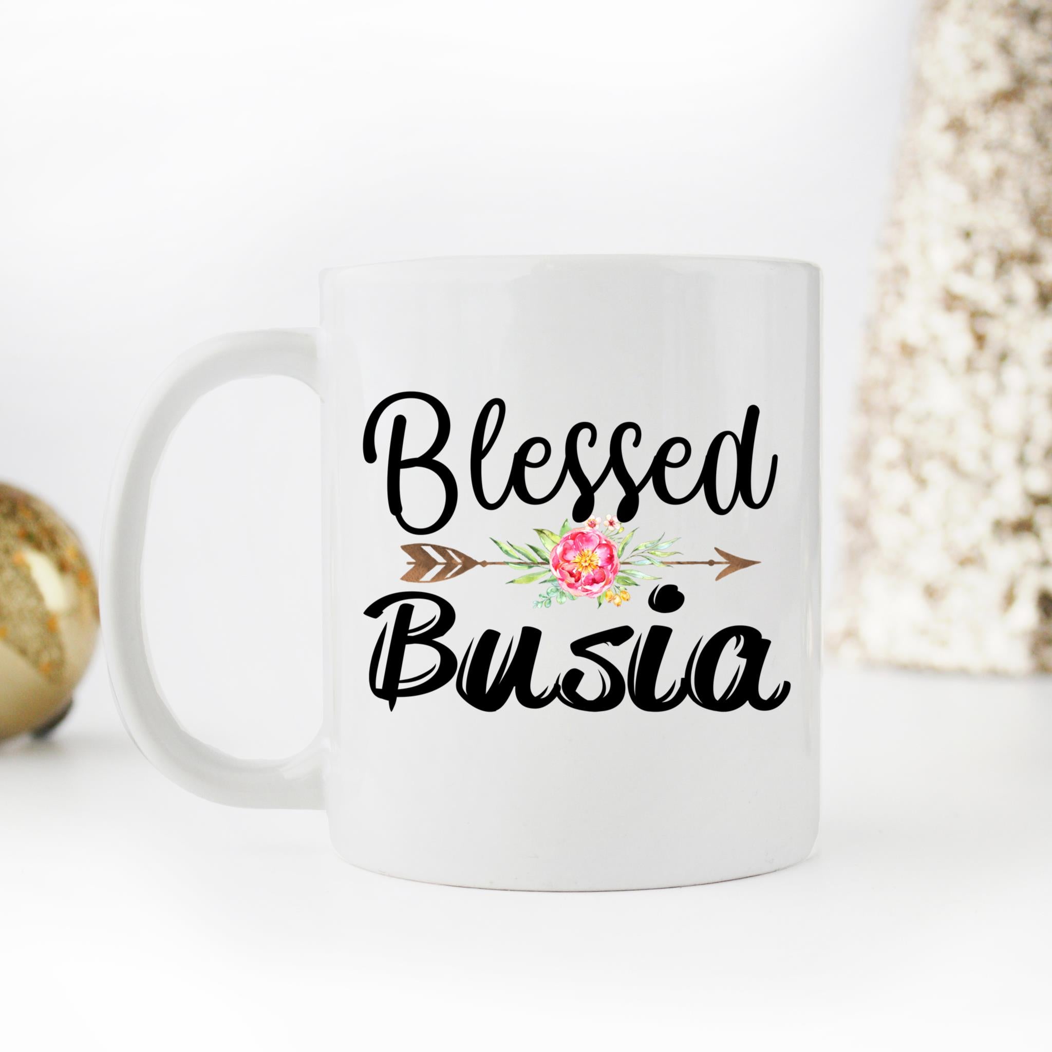 Skitongifts Coffee Mug Funny Ceramic Novelty Blessed Busia 6qoeRZE