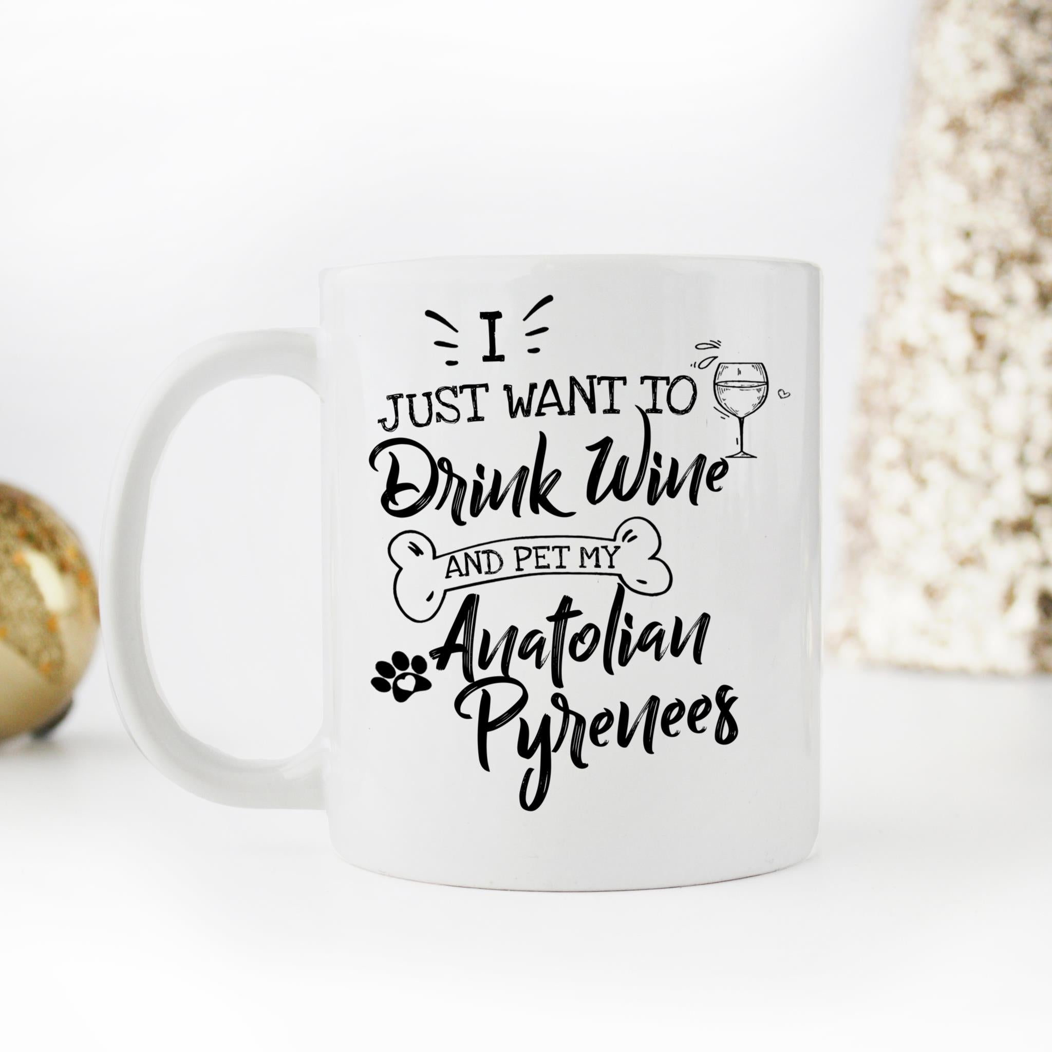 Skitongifts Coffee Mug Funny Ceramic Novelty Drink Wine Pet My Anatolian Pyrenees jRvoHkR