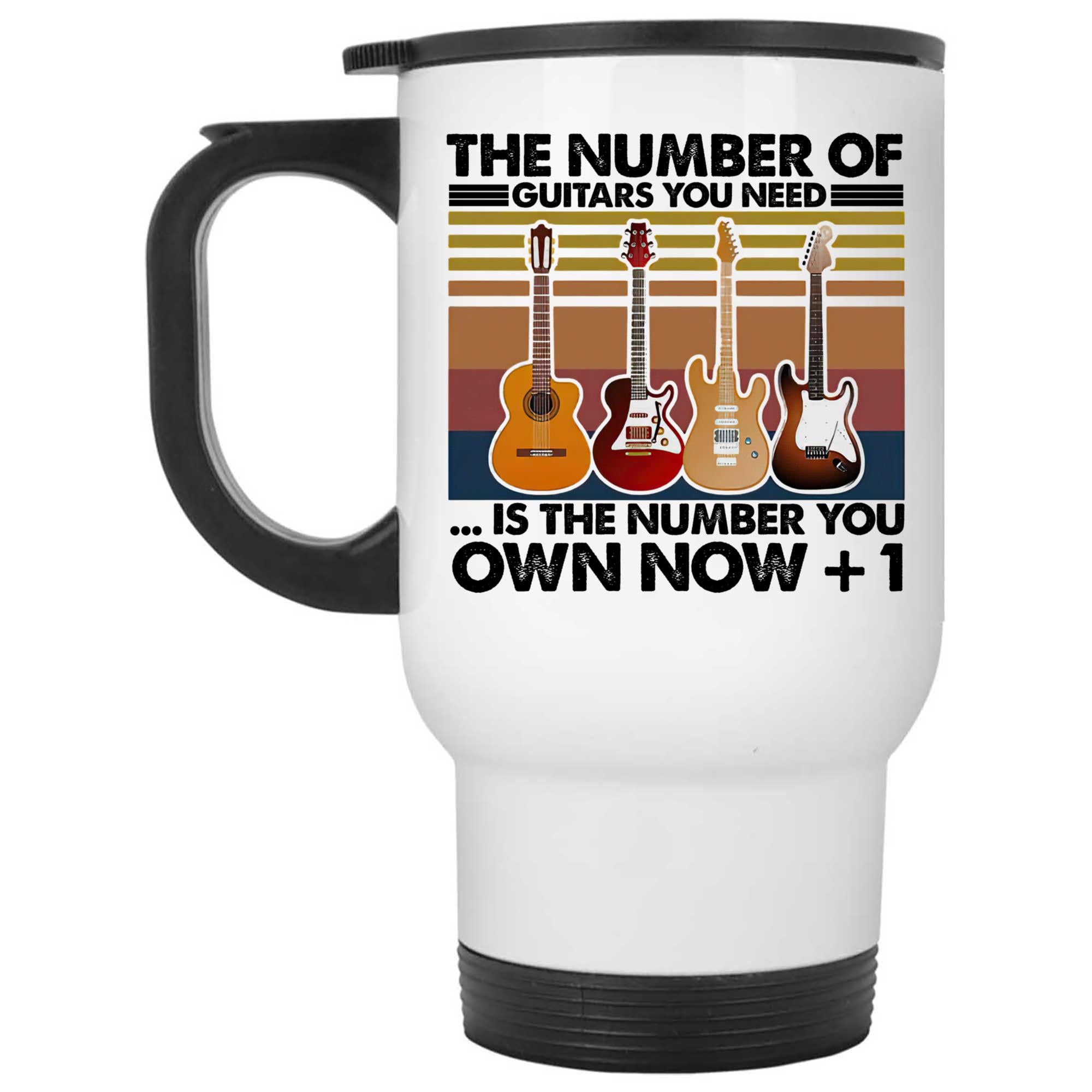 Skitongifts Coffee Mug Funny Ceramic Novelty Music Enthusiast - Inchthe Number Of Guitars You Need Is The Number You Own Now + 1 TsZIoZQ
