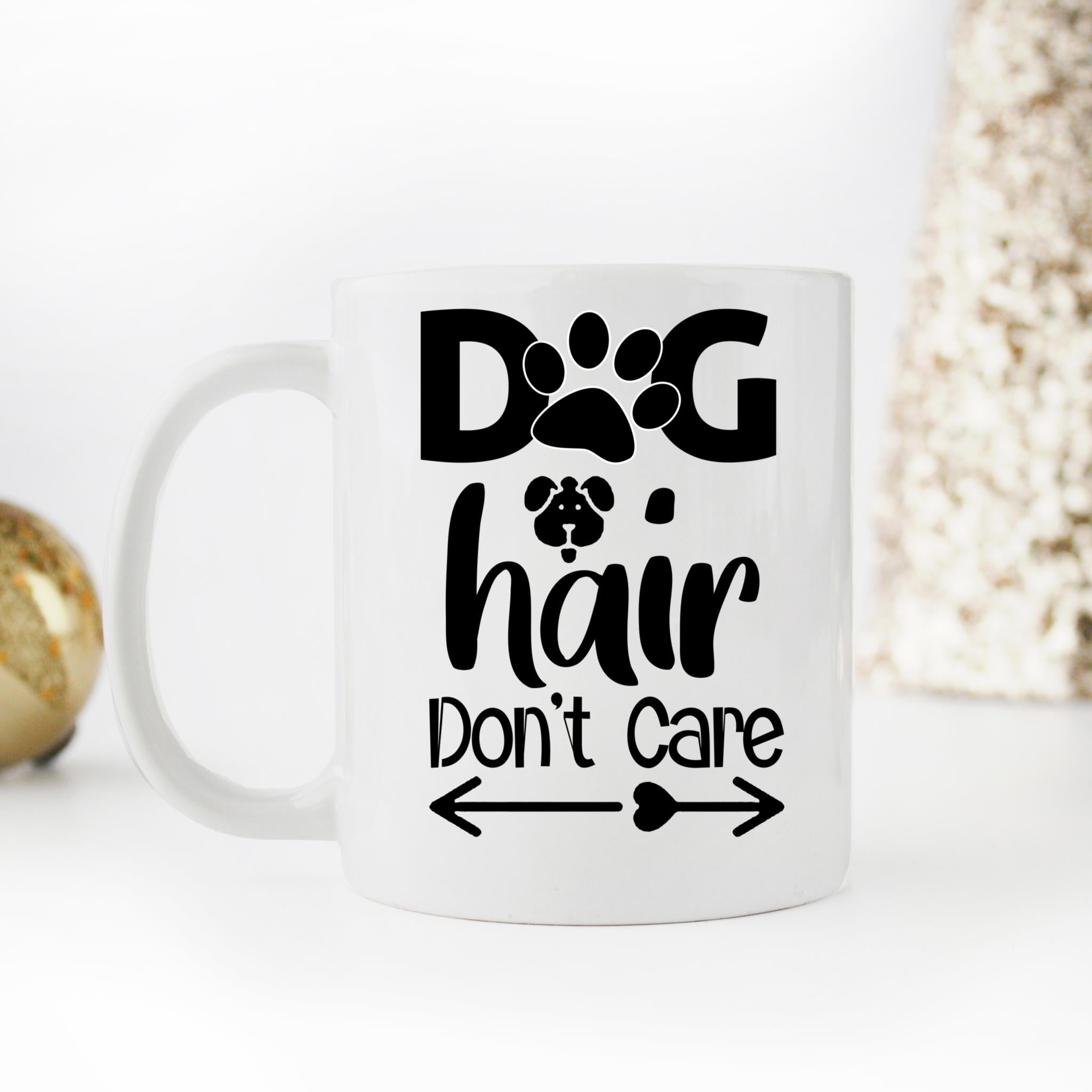 Skitongifts Coffee Mug Funny Ceramic Novelty Dog Hair Don't Care eZaTvh7