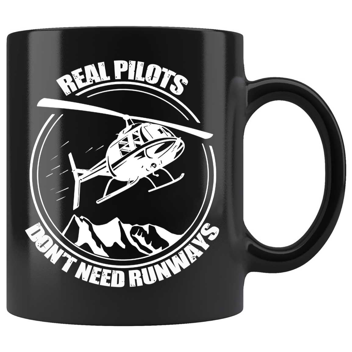 Skitongifts Coffee Mug Funny Ceramic Novelty Real Pilots Don't Need Runways cGT3Ld5