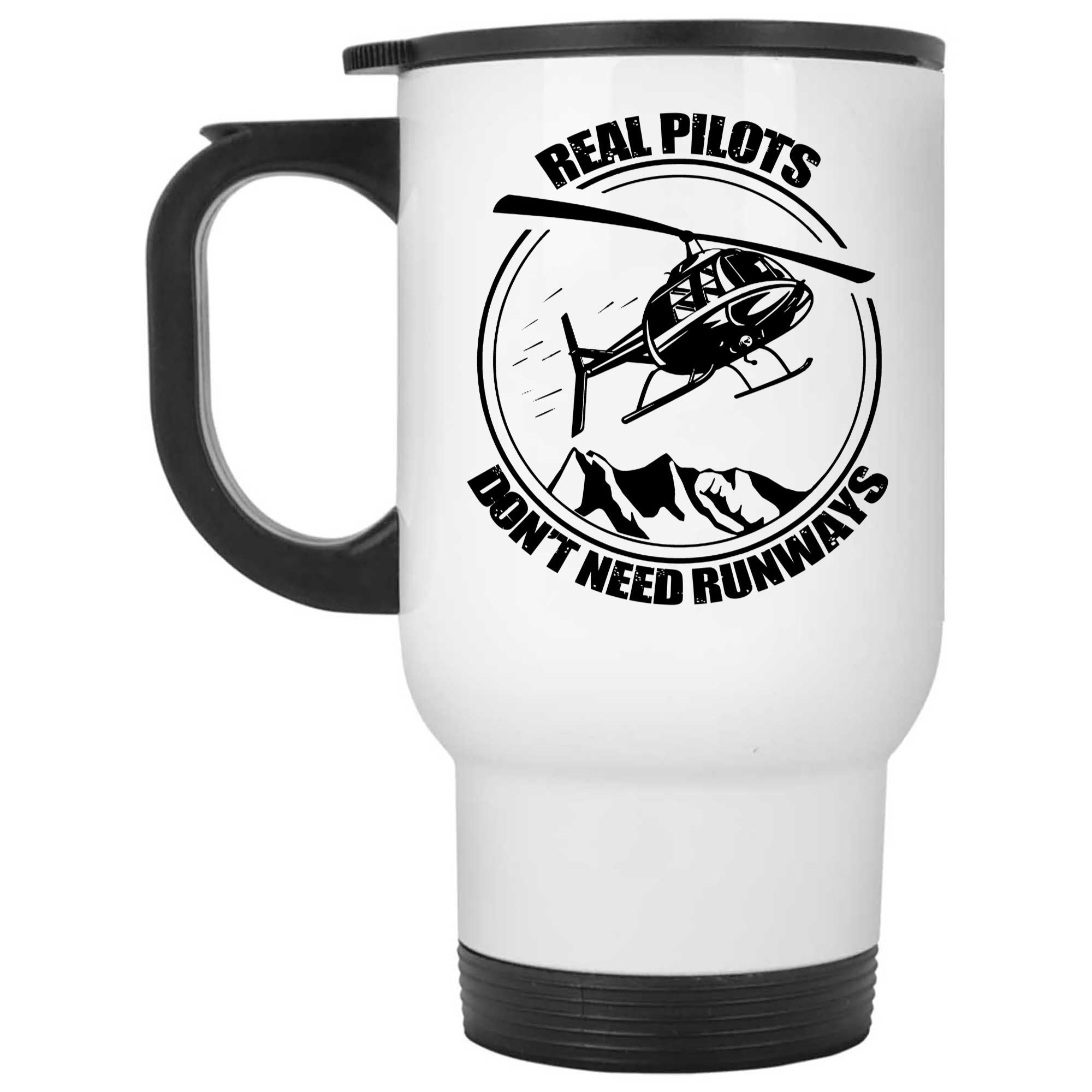 Skitongifts Coffee Mug Funny Ceramic Novelty Real Pilots Don't Need Runways cGT3Ld5