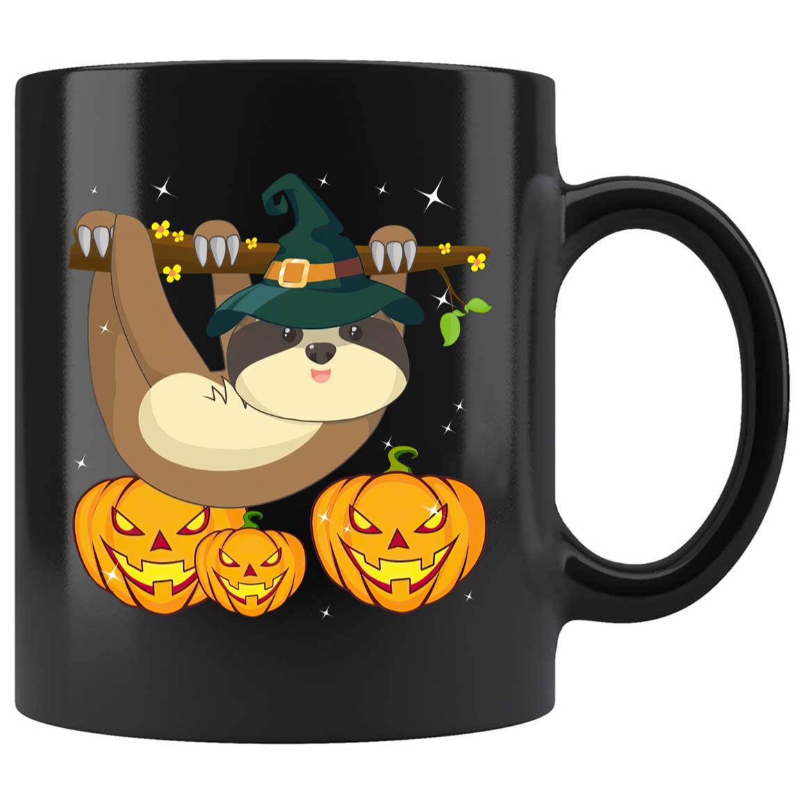Skitongifts Coffee Mug Funny Ceramic Novelty Sloth Witch Halloween Qd9LGg0