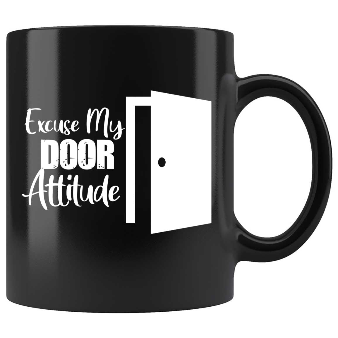 Skitongifts Coffee Mug Funny Ceramic Novelty Excuse My Door County Attitude RczDjEW