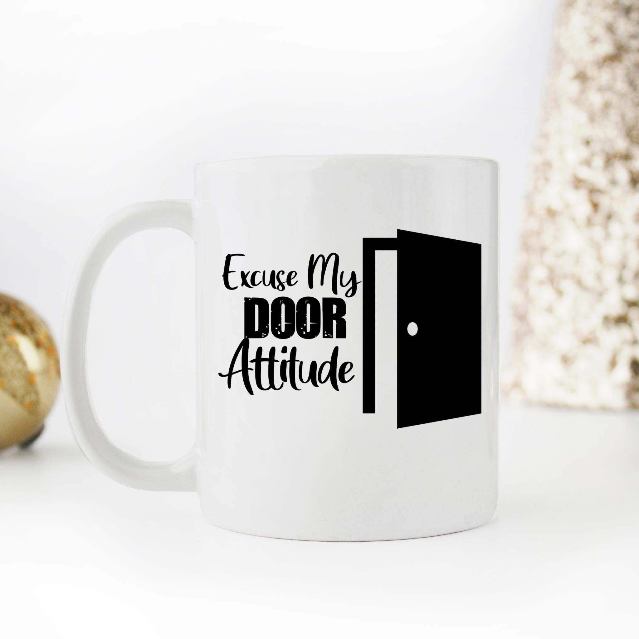 Skitongifts Coffee Mug Funny Ceramic Novelty Excuse My Door County Attitude RczDjEW