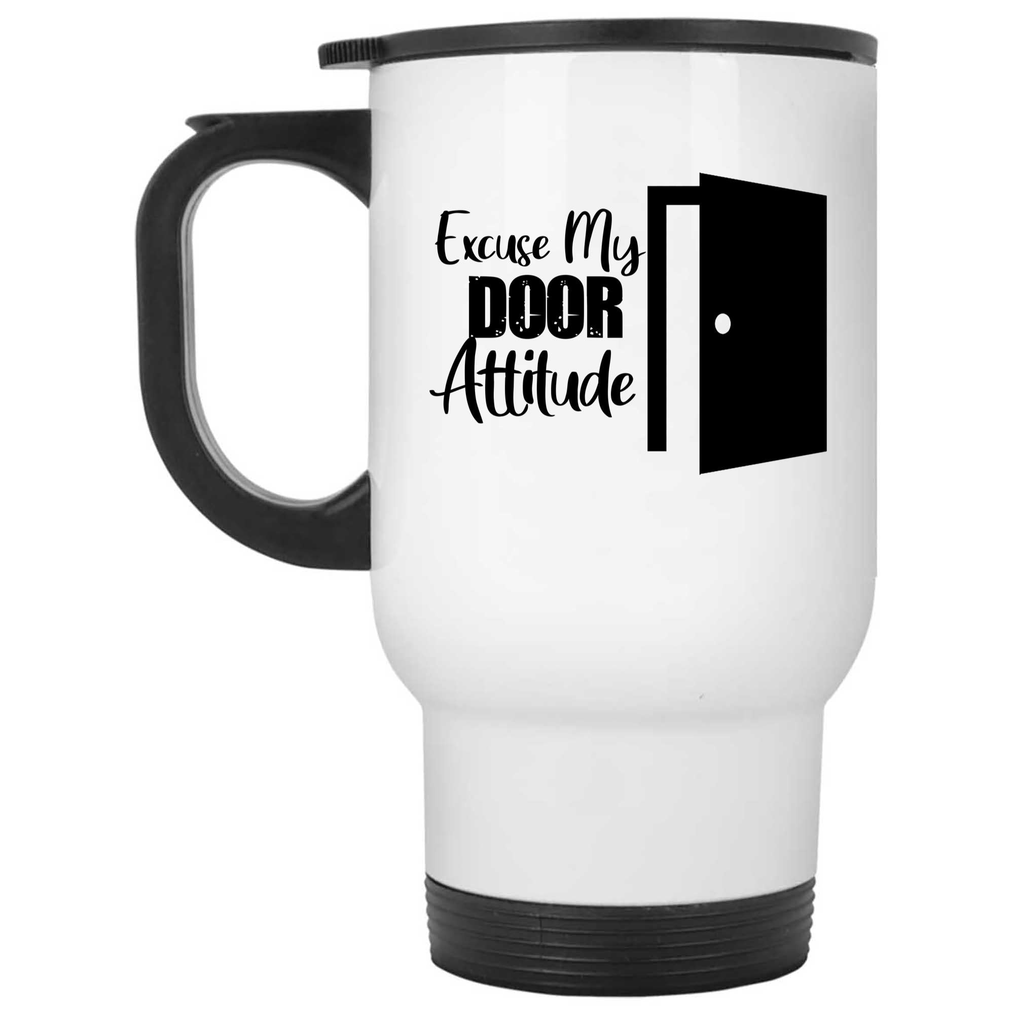 Skitongifts Coffee Mug Funny Ceramic Novelty Excuse My Door County Attitude RczDjEW