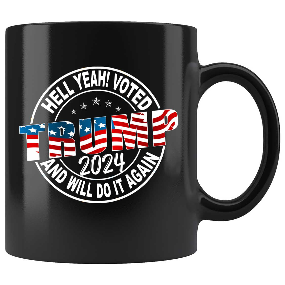 Skitongifts Coffee Mug Funny Ceramic Novelty I Voted Donald Trump 2024 Election BIXmMBB