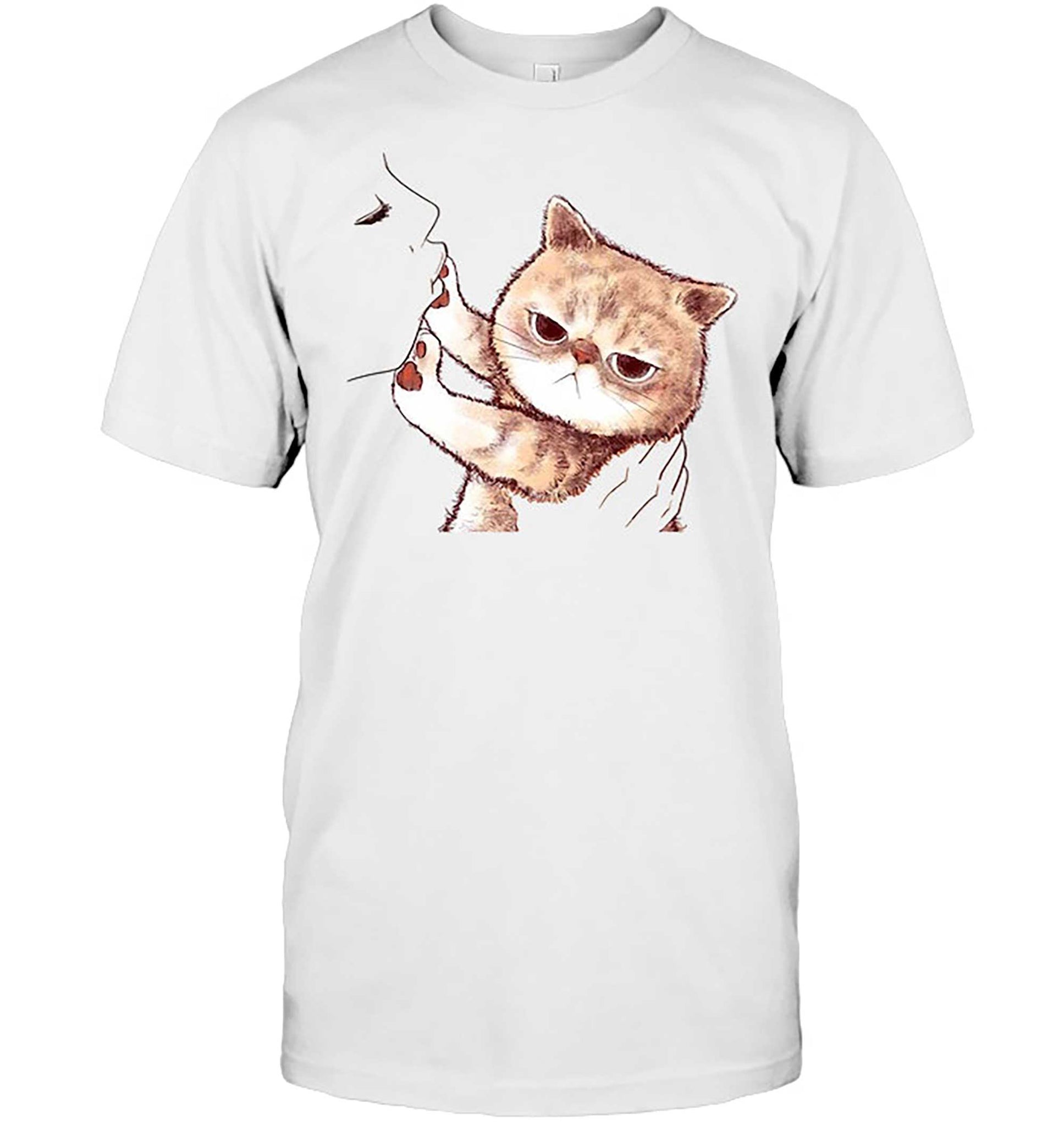 Skitongift-No-Kisses-Ladies-Funny-Shirts-Hoodie-Sweater-Short-Sleeve-Casual-Shirt
